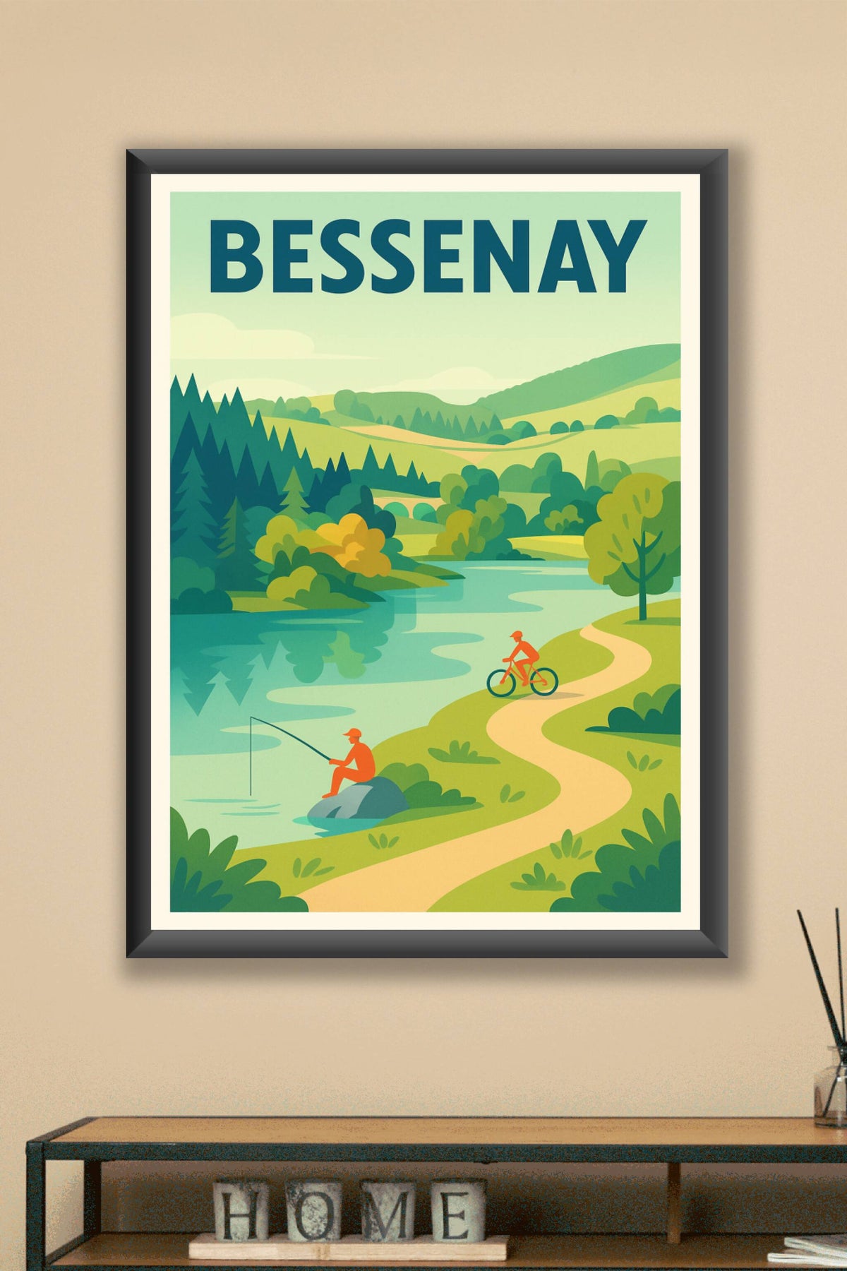 Affiche Bessenay — Échappée verte et balades paisibles · poster d'art de Bessenay
