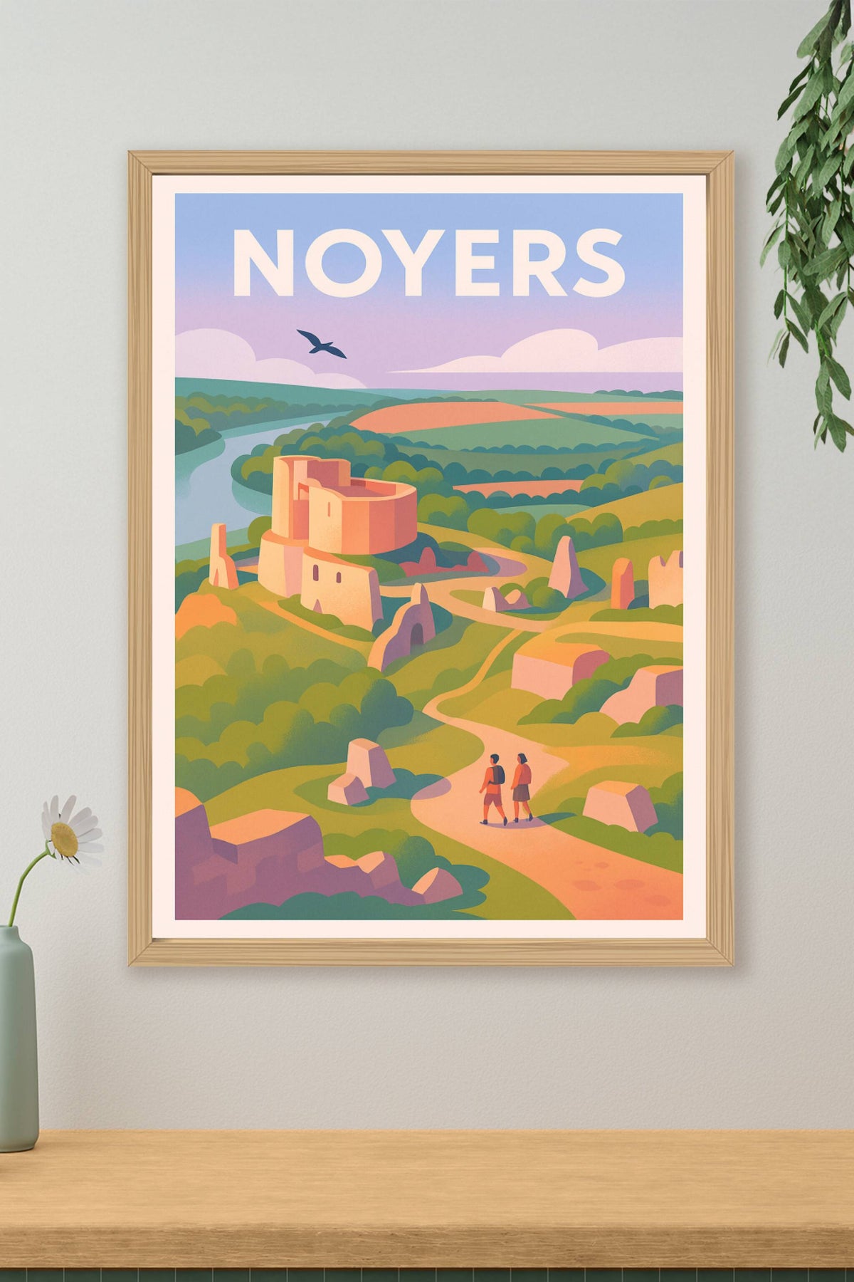 Affiche Noyers — Promenade au cœur de l'histoire · poster d'art de Noyers