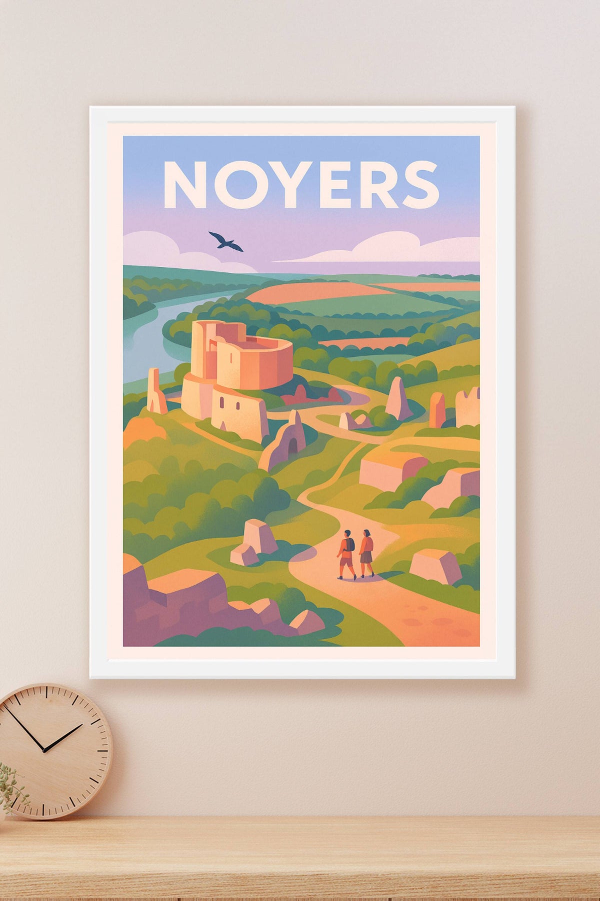 Affiche Noyers — Promenade au cœur de l'histoire · poster d'art de Noyers