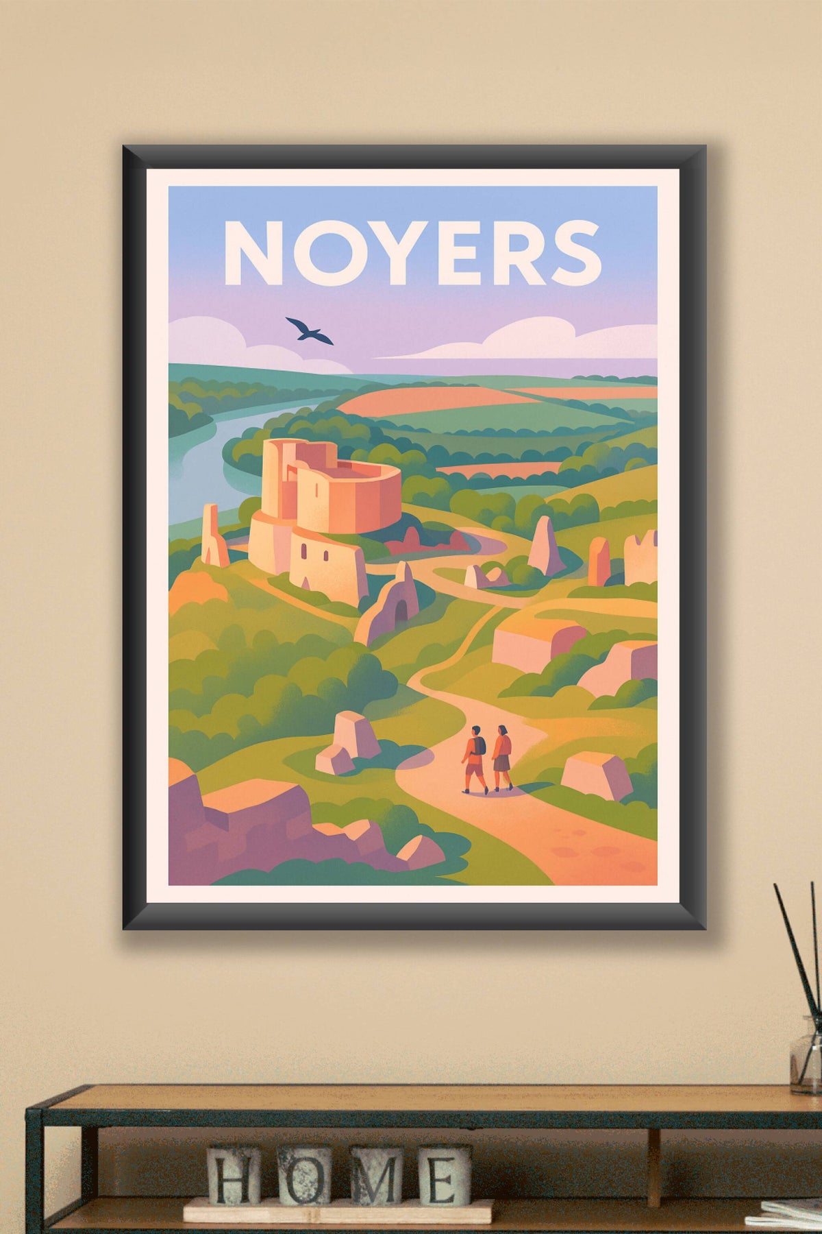 Affiche Noyers — Promenade au cœur de l'histoire · poster d'art de Noyers