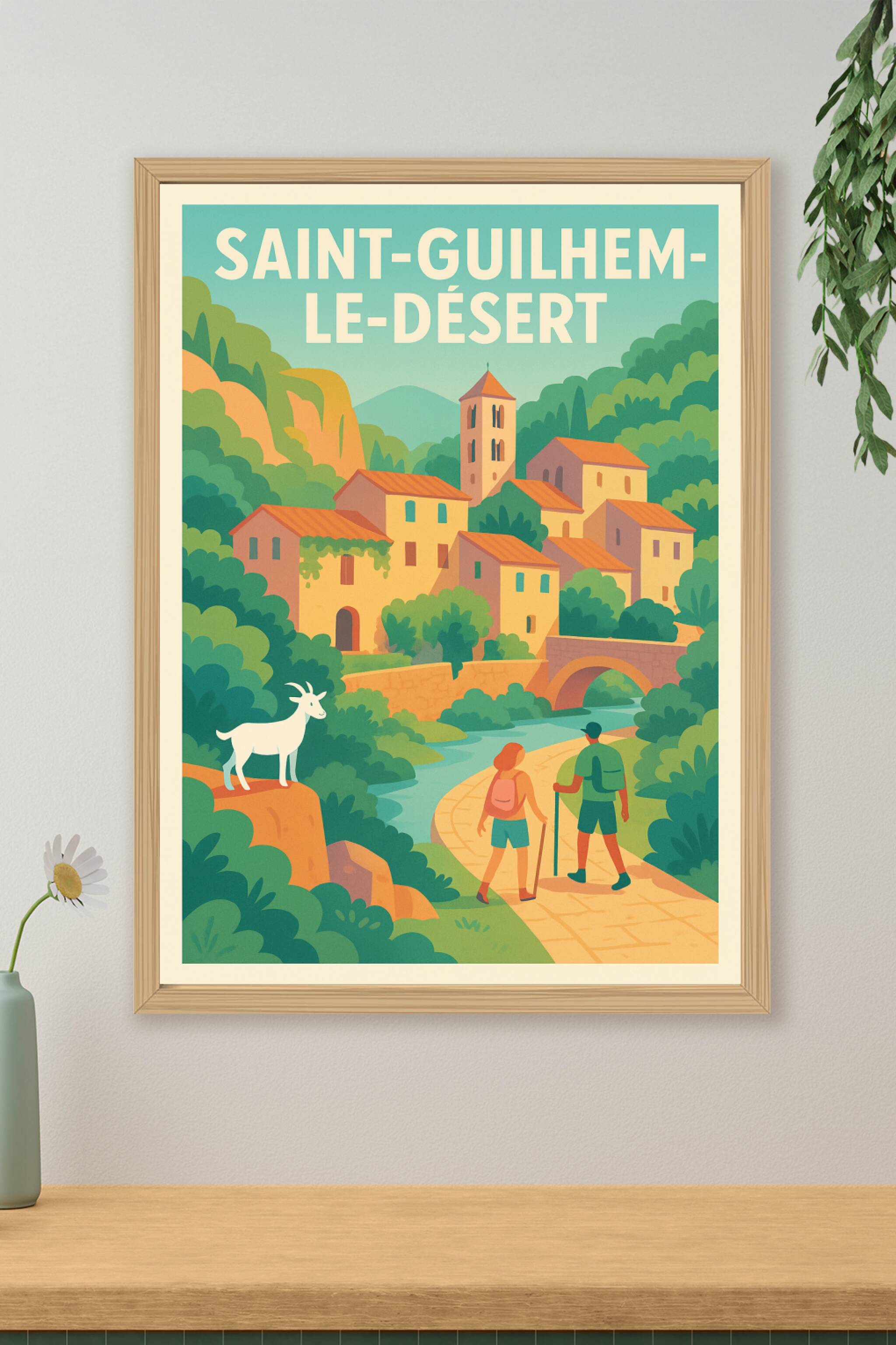 Affiche de Saint-Guilhem-le-Désert - Charme bucolique au cœur de l'Hérault