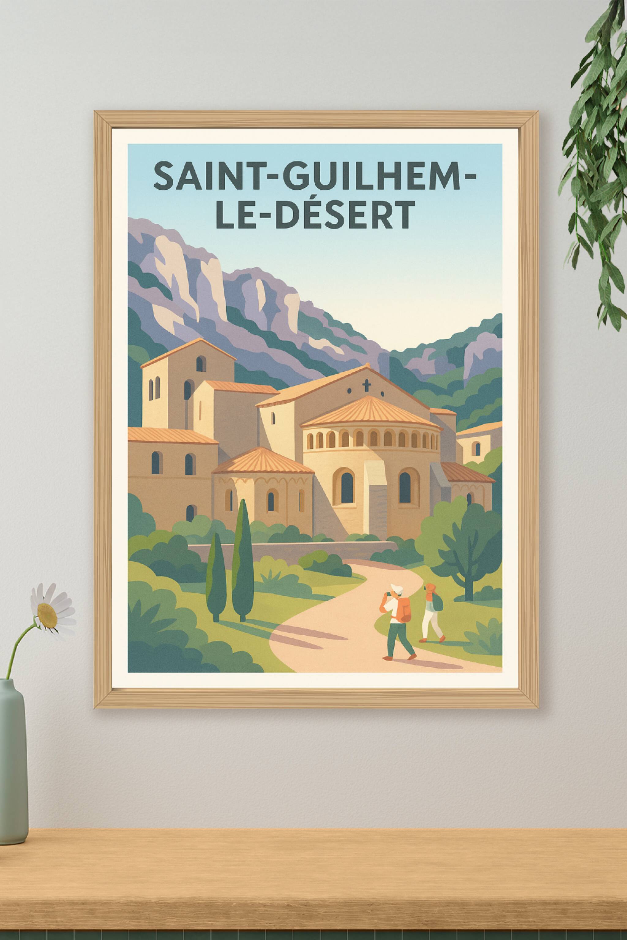 Affiche de Saint-Guilhem-le-Désert - Escapade au cœur du patrimoine médiéval