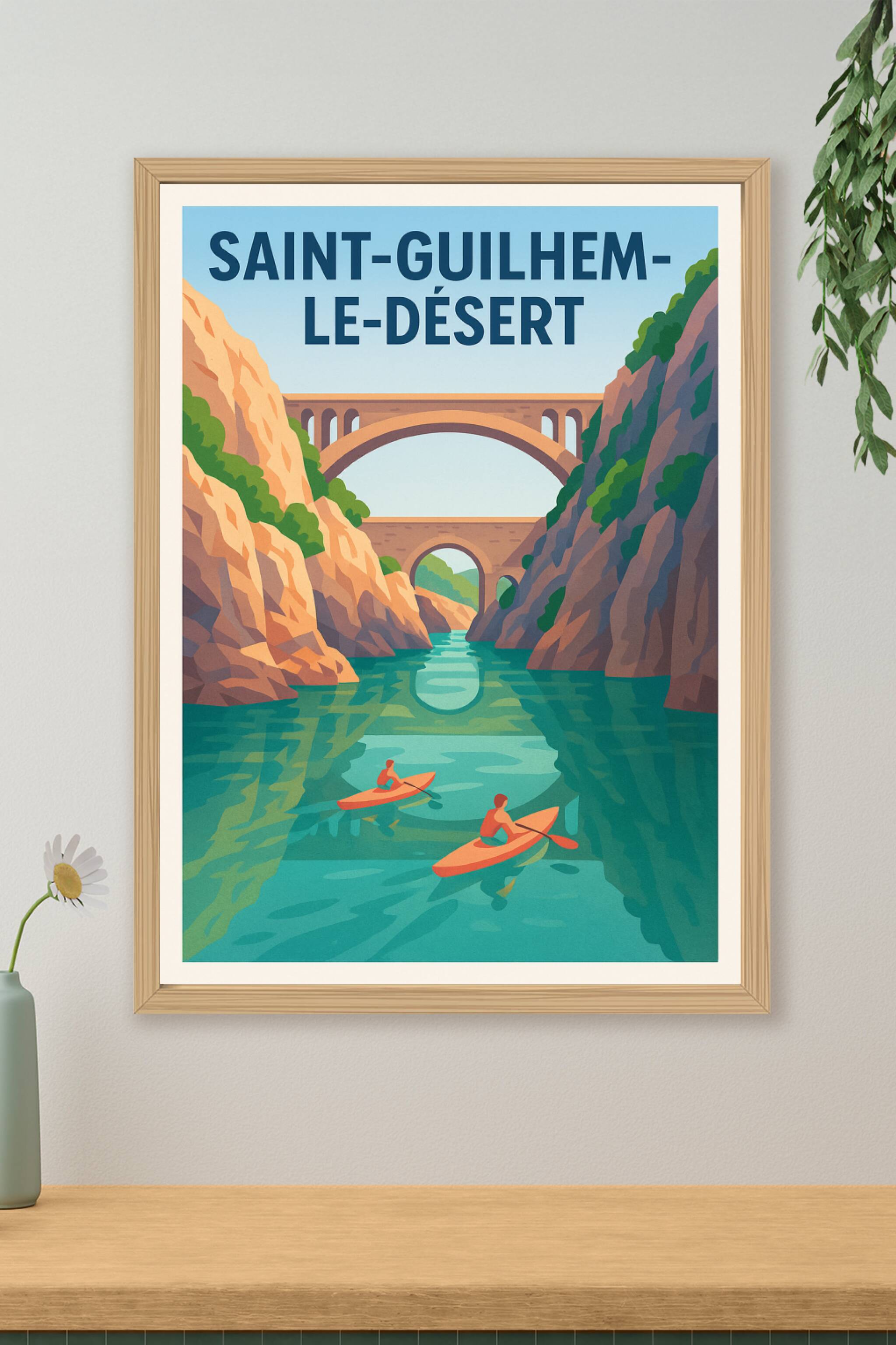 Affiche de Saint-Guilhem-le-Désert - Aventure et Nature au Cœur des Gorges