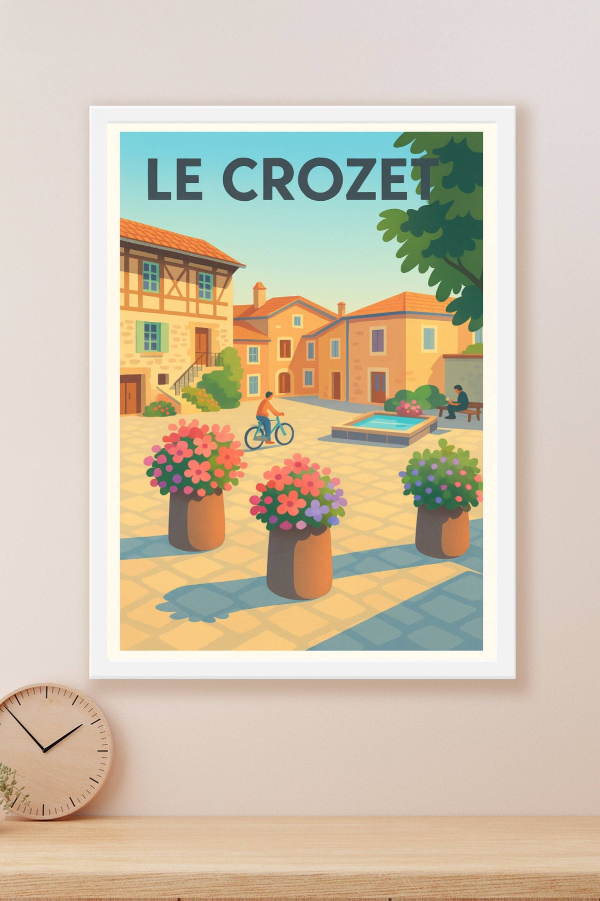 Affiche Le Crozet — Charme et Sérénité d’un Village Authentique · poster d'art de Le Crozet