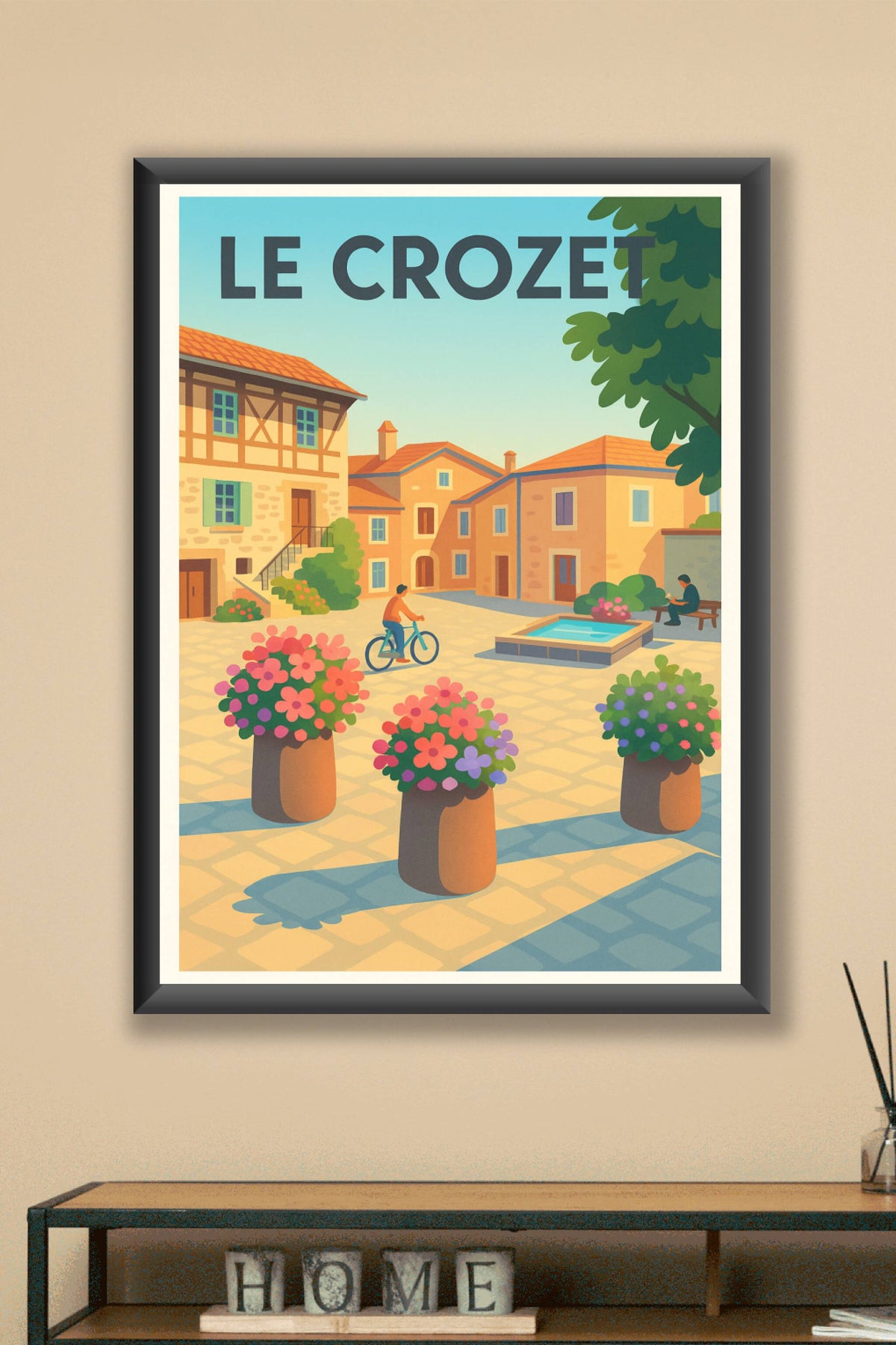 Affiche Le Crozet — Charme et Sérénité d’un Village Authentique · poster d'art de Le Crozet