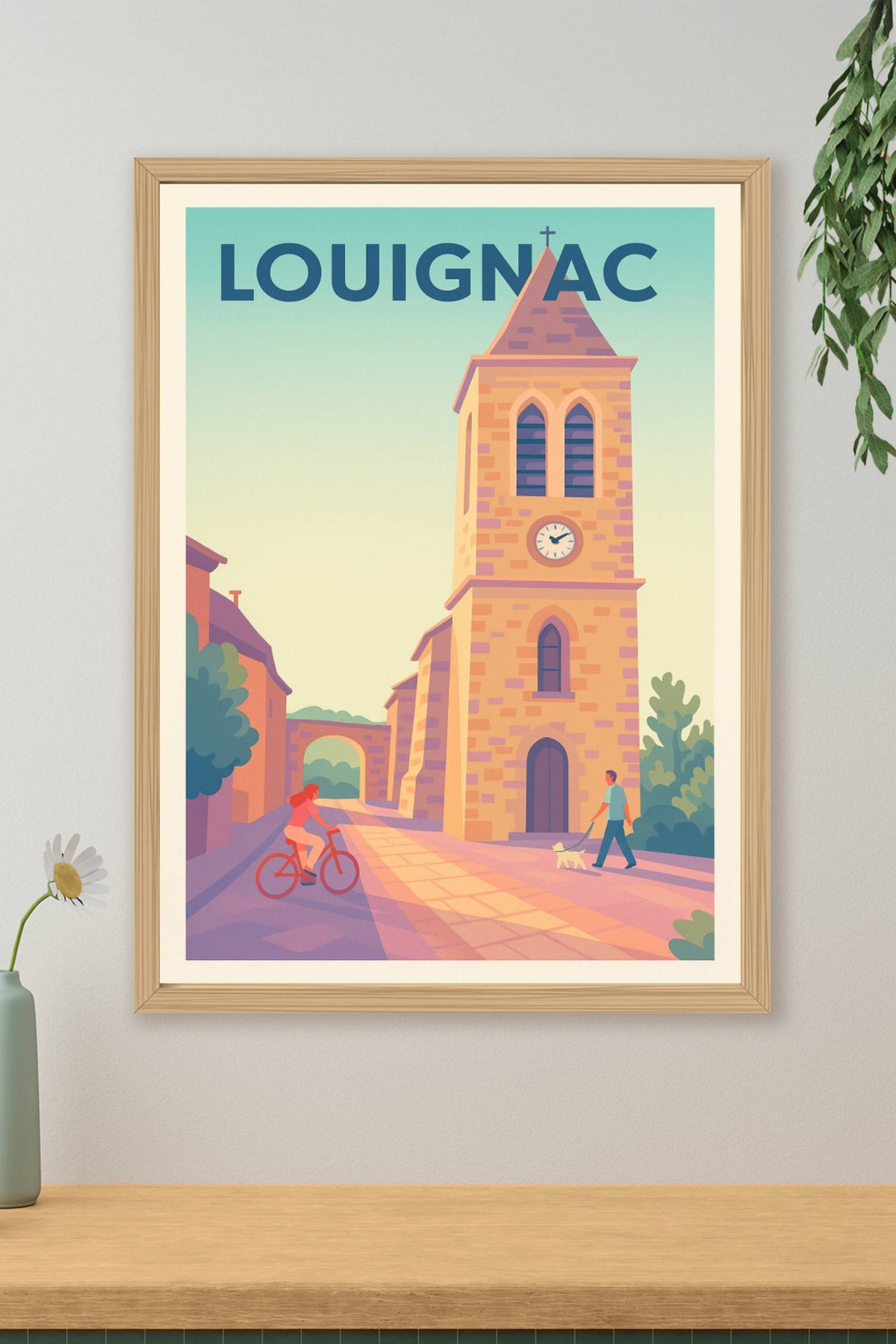 Affiche Louignac — Charme paisible et authenticité · poster d'art de Louignac