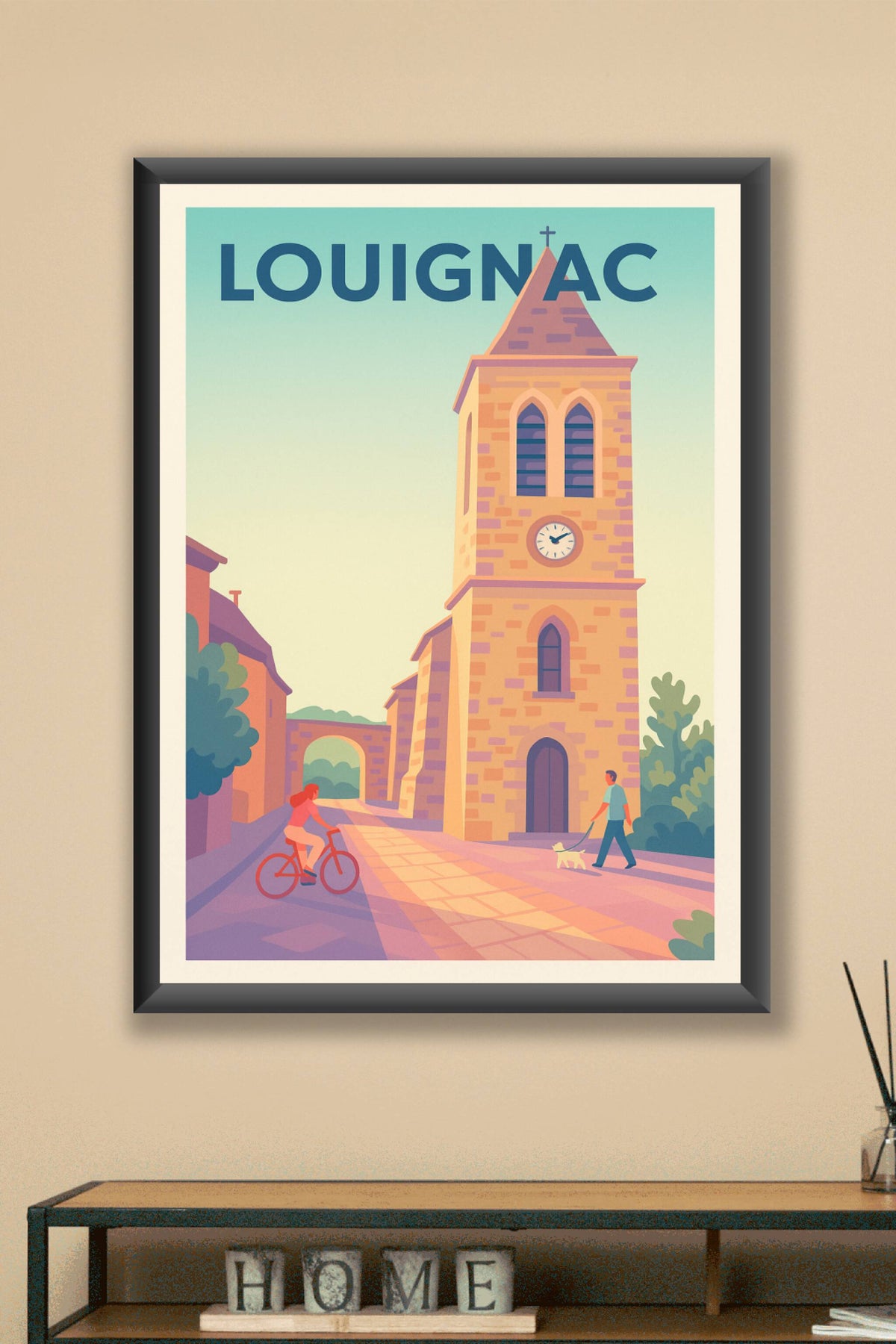 Affiche Louignac — Charme paisible et authenticité · poster d'art de Louignac