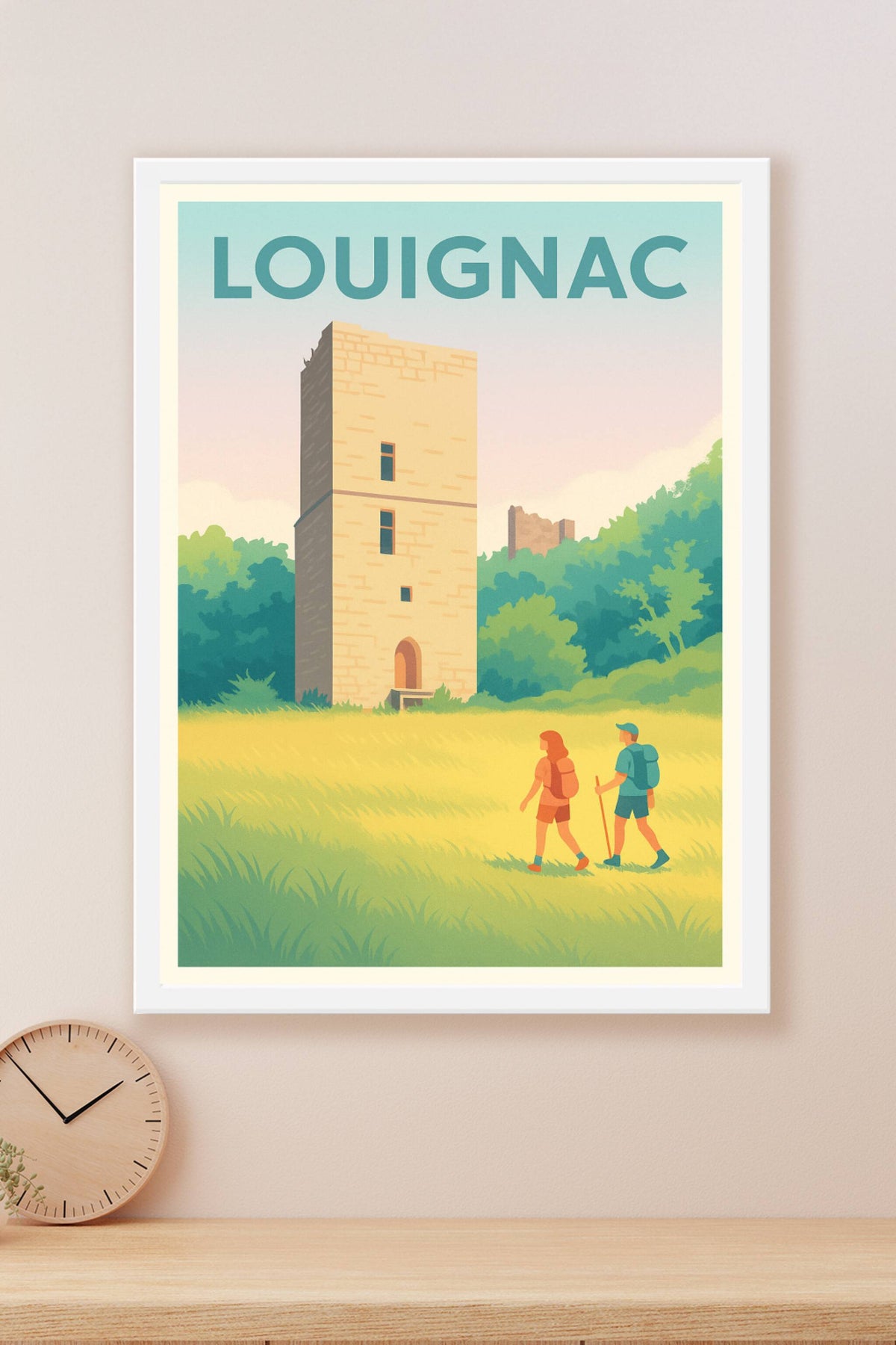 Affiche Louignac — Balade au cœur du patrimoine · poster d'art de Louignac