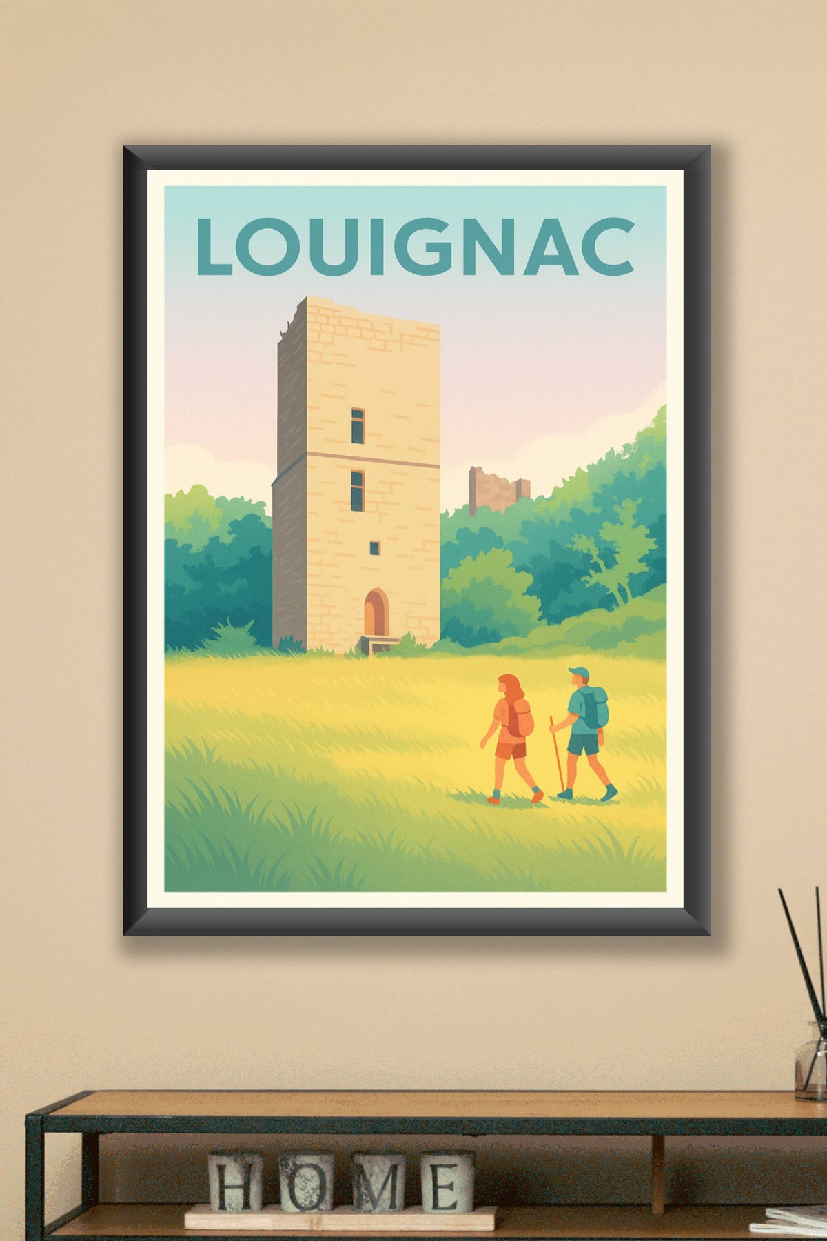 Affiche Louignac — Balade au cœur du patrimoine · poster d'art de Louignac