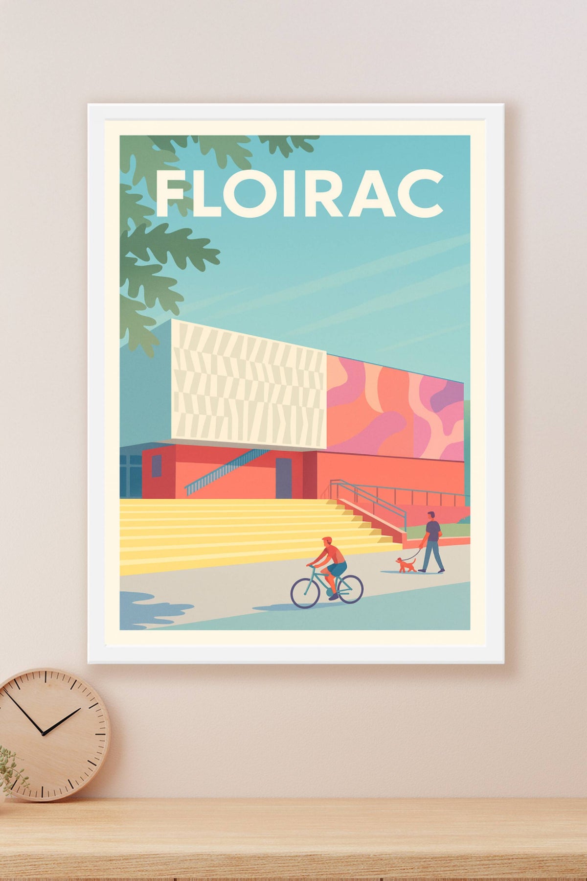 Affiche Floirac — Architecture colorée et vie urbaine · poster d'art de Floirac