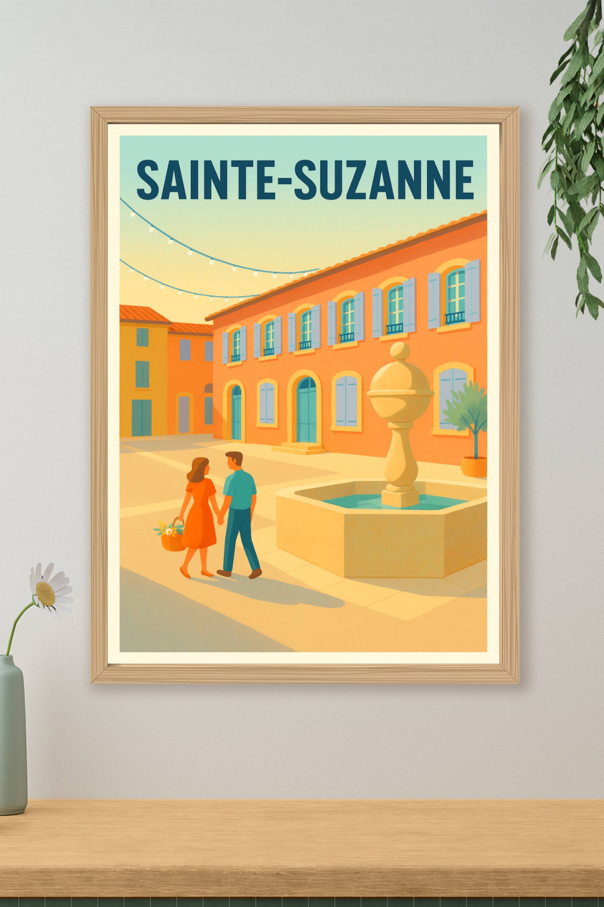 Affiche de Sainte-Suzanne - Promenade romantique au cœur du village