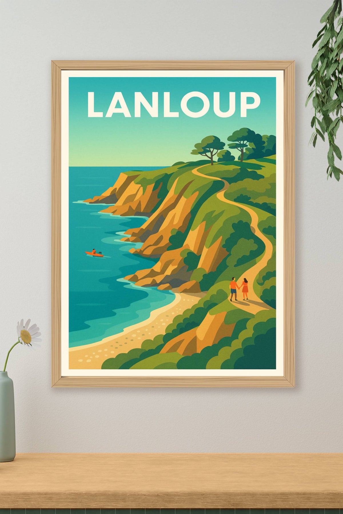Affiche Lanloup — Évasion et romantisme au bord de la mer · poster d'art de Lanloup