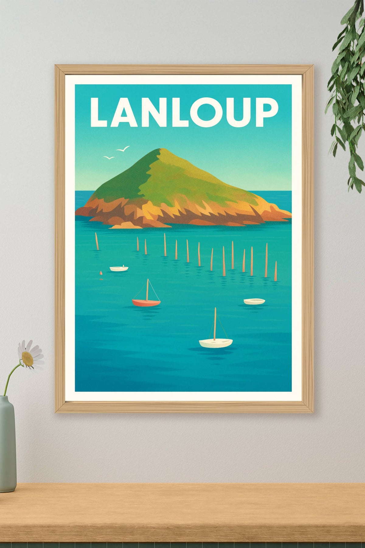 Affiche Lanloup — Charme insulaire et douceur marine · poster d'art de Lanloup