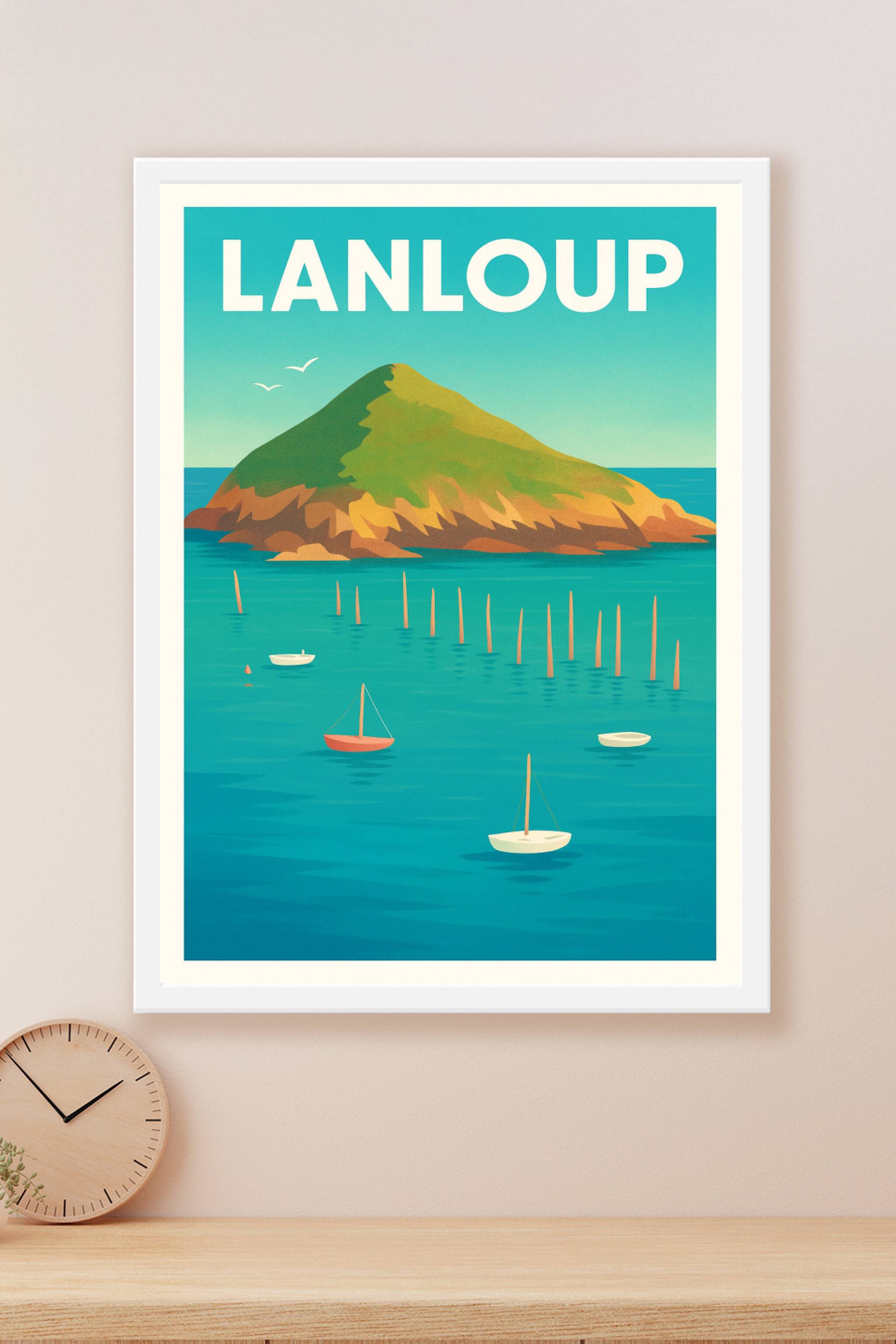 Affiche Lanloup — Charme insulaire et douceur marine · poster d'art de Lanloup
