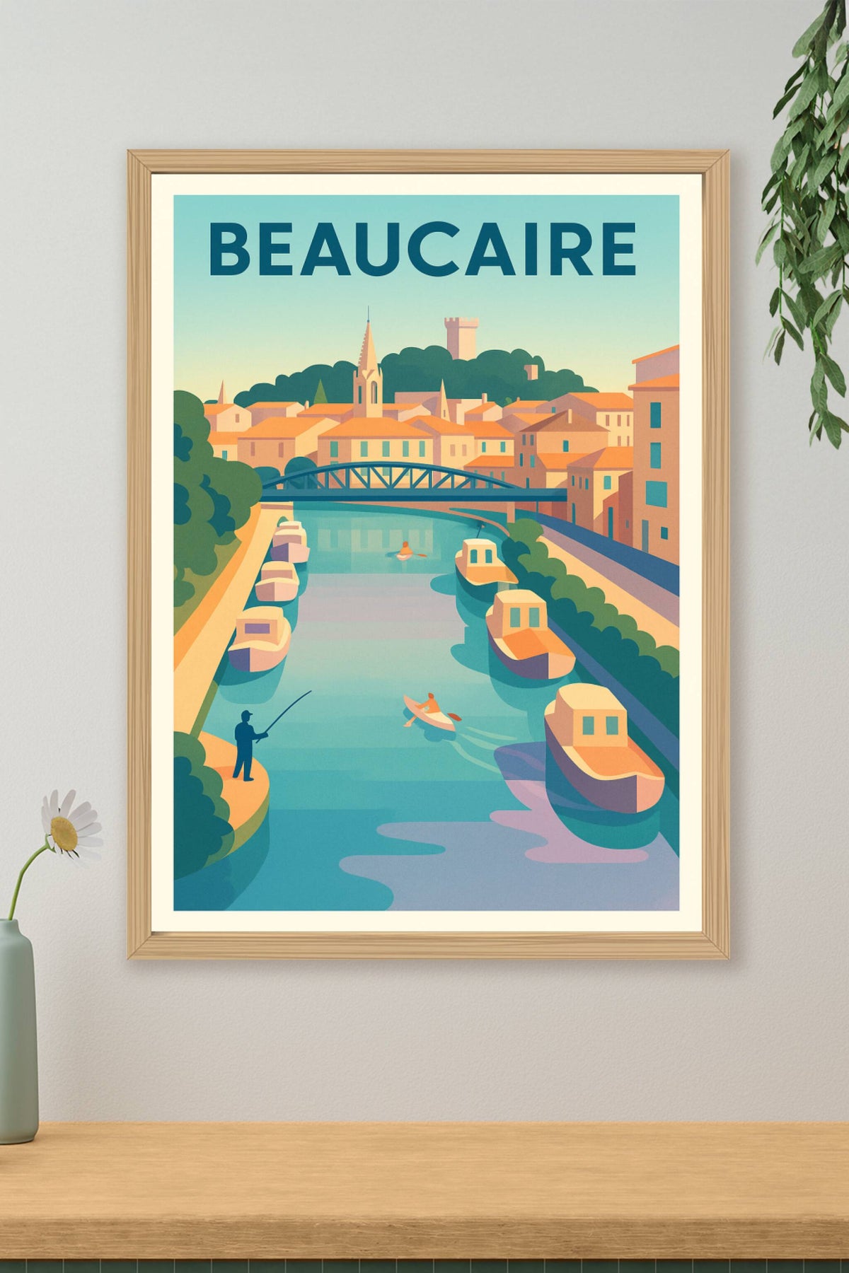 Affiche Beaucaire — Charme riverain et douceur de vivre · poster d'art de Beaucaire