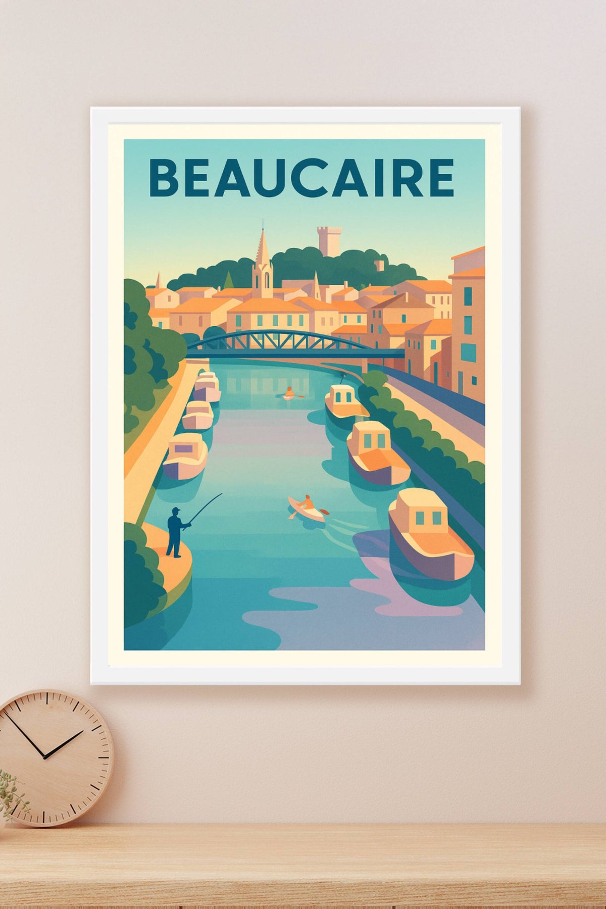 Affiche Beaucaire — Charme riverain et douceur de vivre · poster d'art de Beaucaire