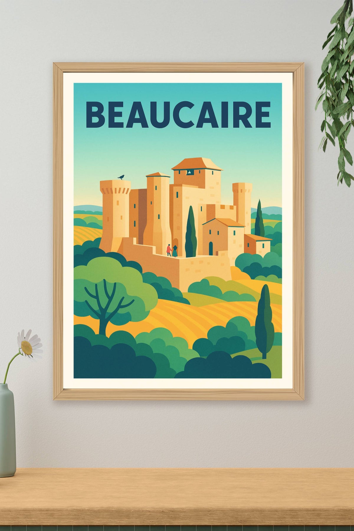 Affiche Beaucaire — Charme médiéval au cœur de la Provence · poster d'art de Beaucaire