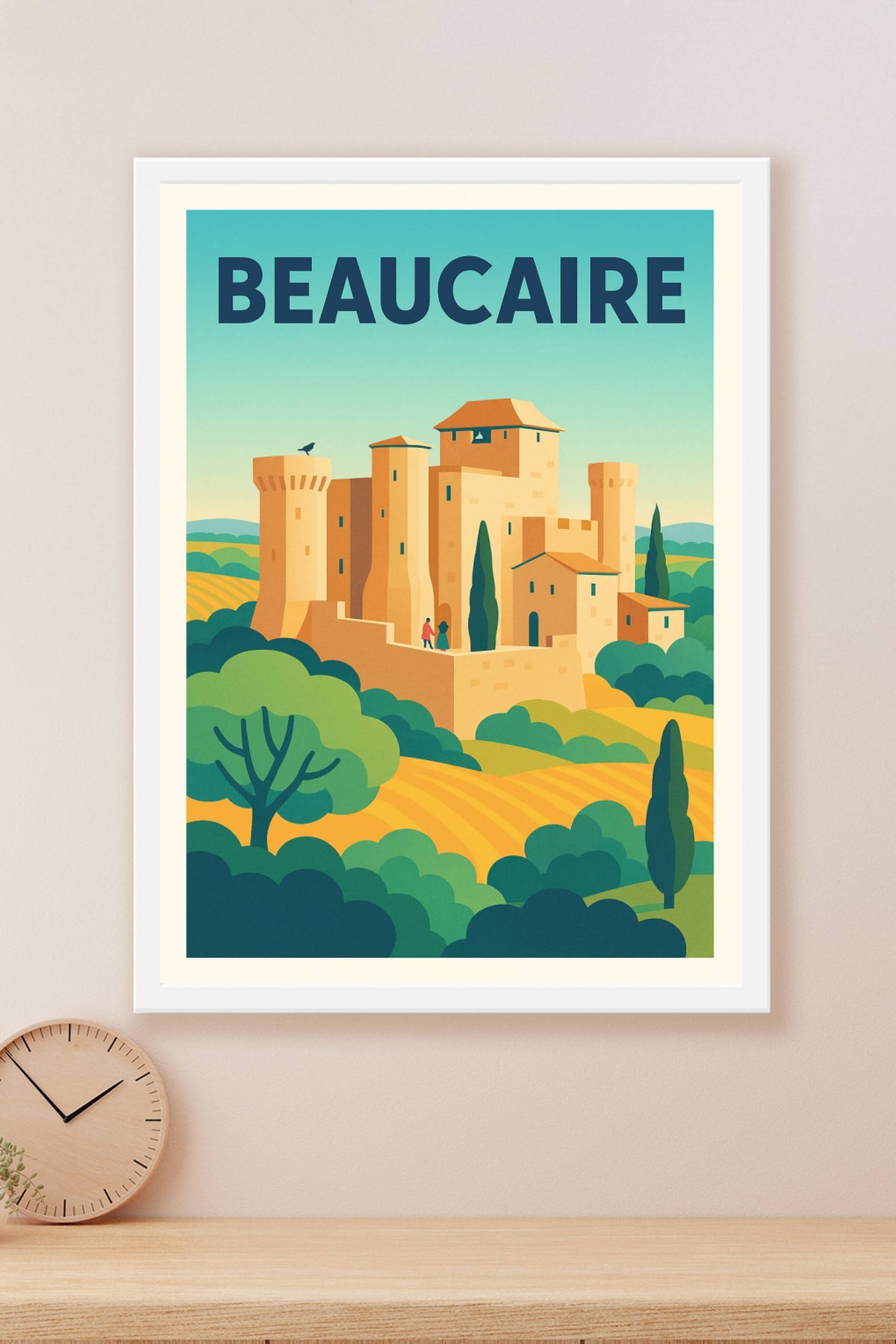 Affiche Beaucaire — Charme médiéval au cœur de la Provence · poster d'art de Beaucaire