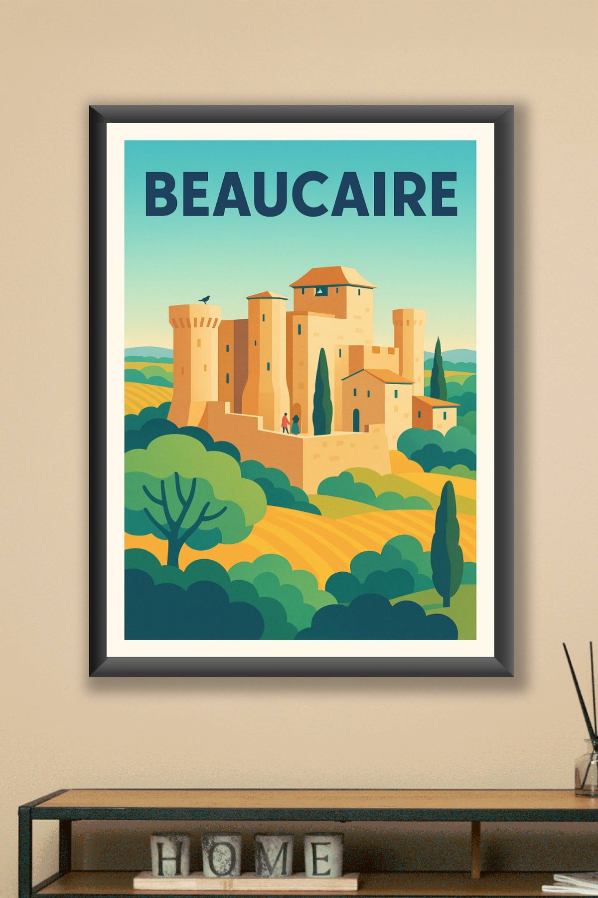 Affiche Beaucaire — Charme médiéval au cœur de la Provence · poster d'art de Beaucaire
