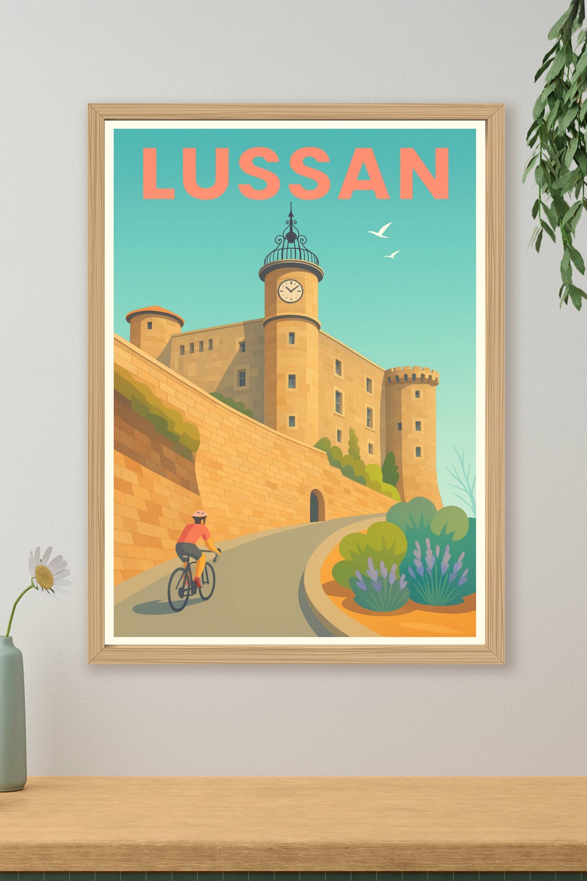 Affiche Lussan — Charme et histoire au cœur du Gard · poster d'art de Lussan