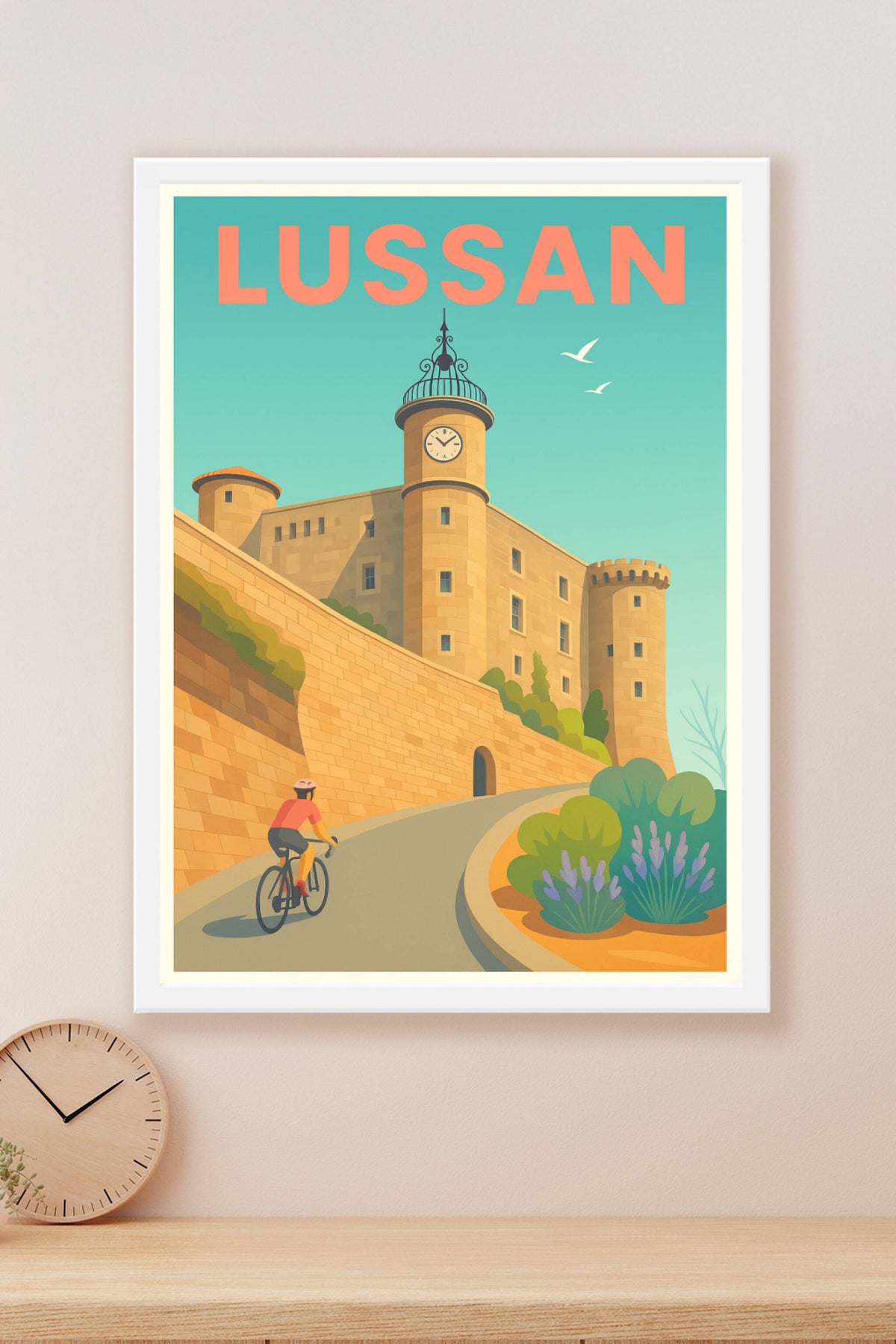 Affiche Lussan — Charme et histoire au cœur du Gard · poster d'art de Lussan