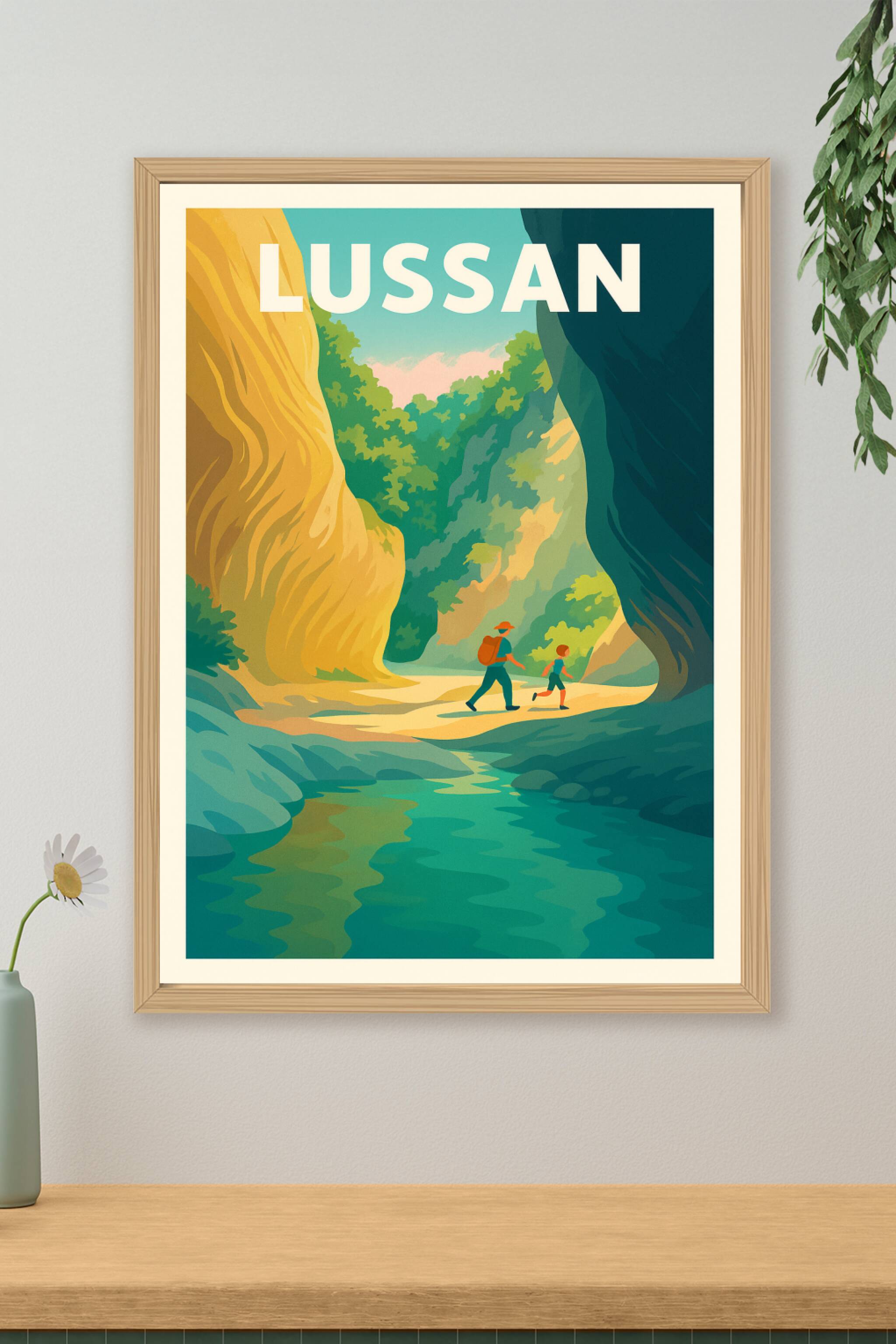 Affiche de Lussan - Évasion nature et exploration