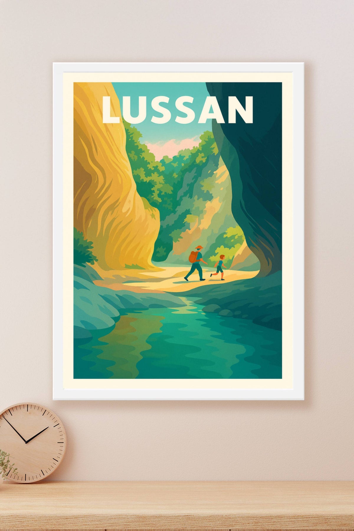 Affiche Lussan — Évasion nature et exploration · poster d'art de Lussan