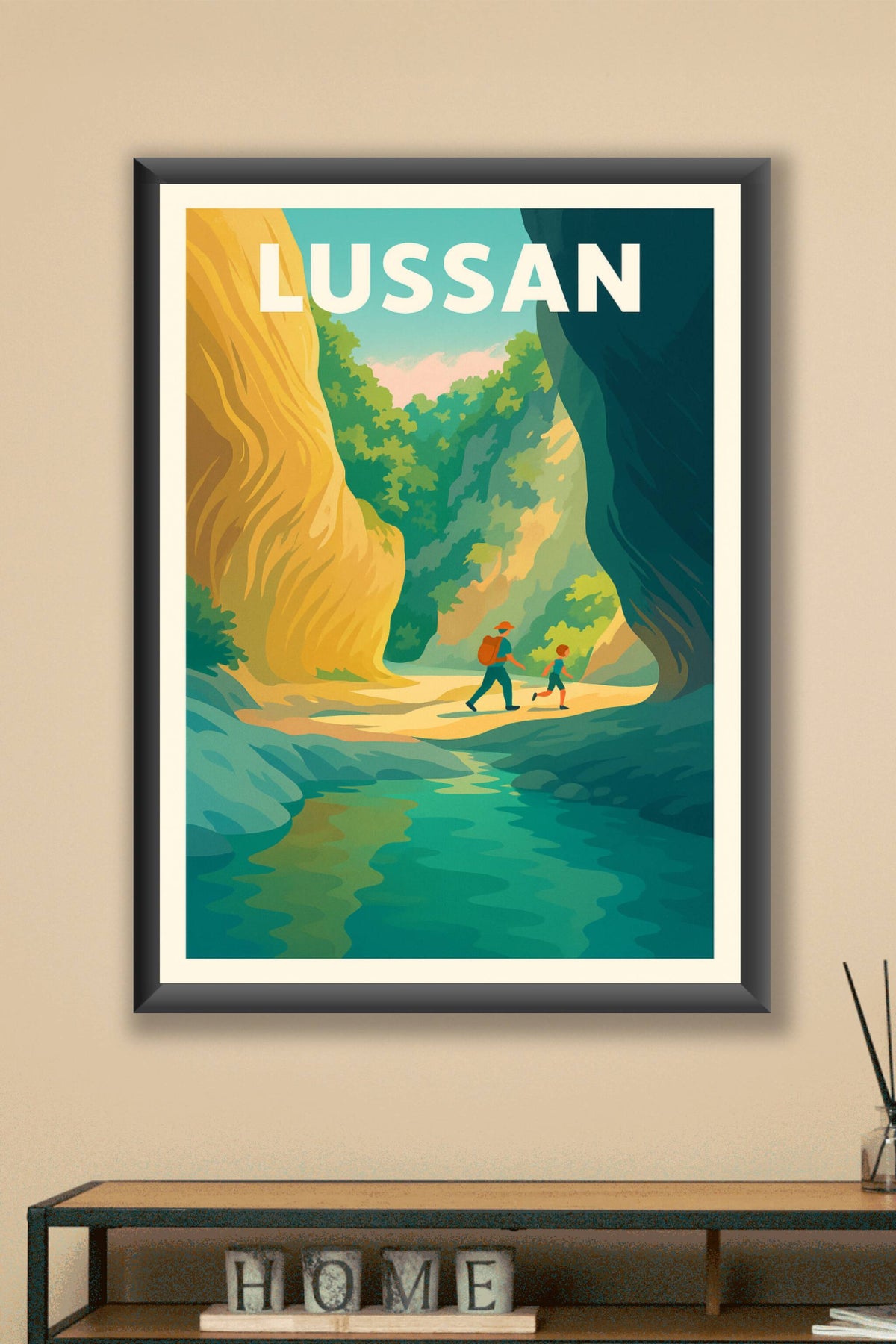 Affiche Lussan — Évasion nature et exploration · poster d'art de Lussan