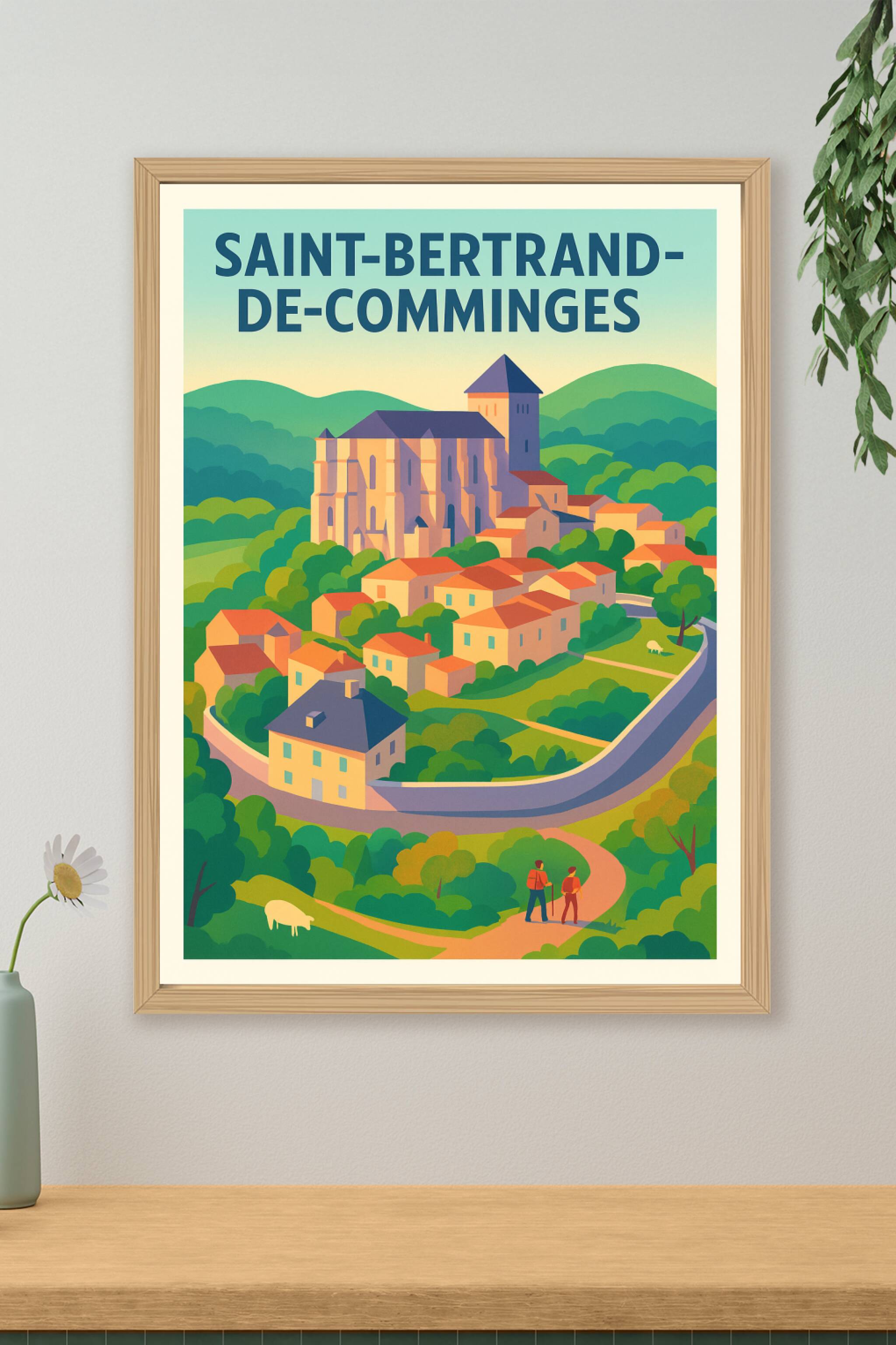 Affiche de Saint-Bertrand-de-Comminges - Charme et sérénité pyrénéennes