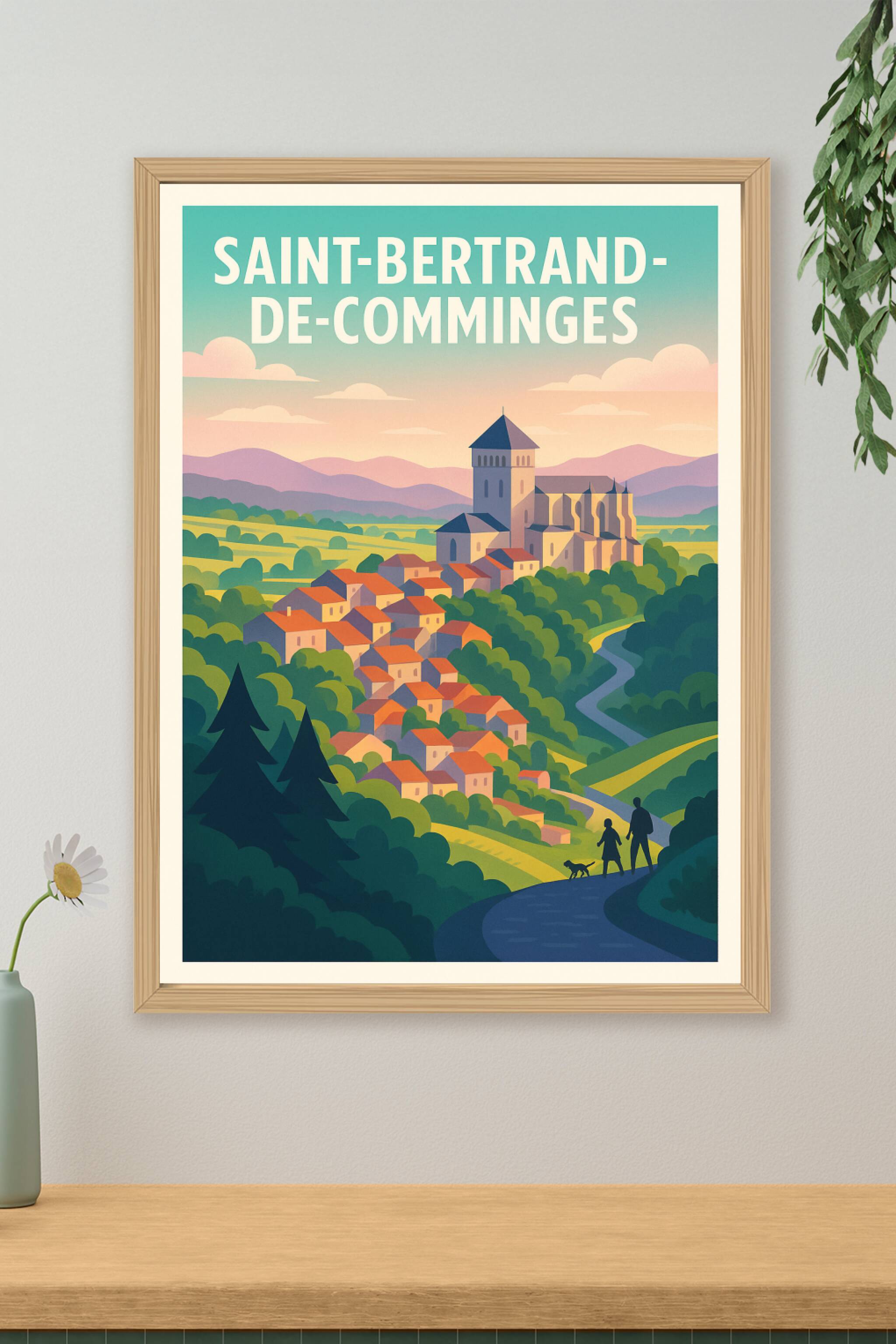 Affiche de Saint-Bertrand-de-Comminges - Charme et sérénité au cœur des Pyrénées