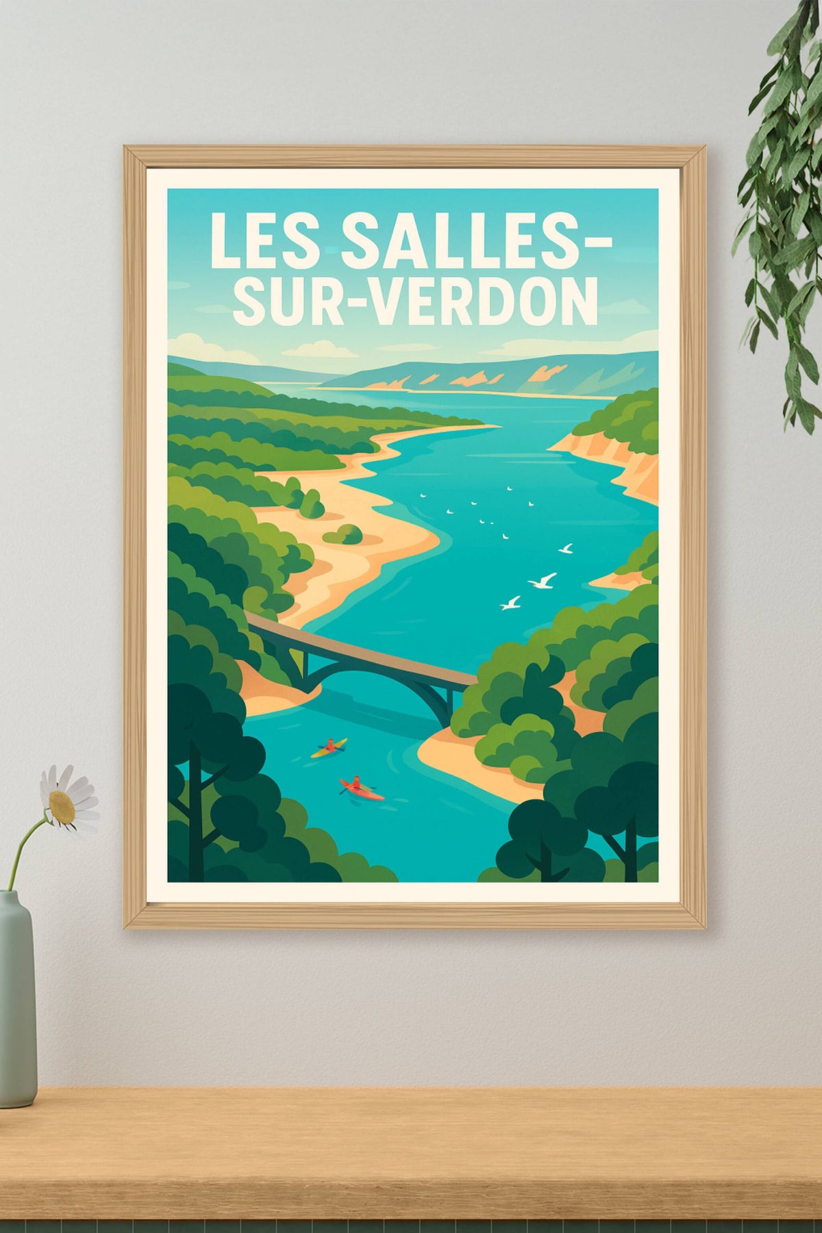 Affiche Les Salles-sur-Verdon — Évasion Nature et Aventure · poster d'art de Les Salles-sur-Verdon
