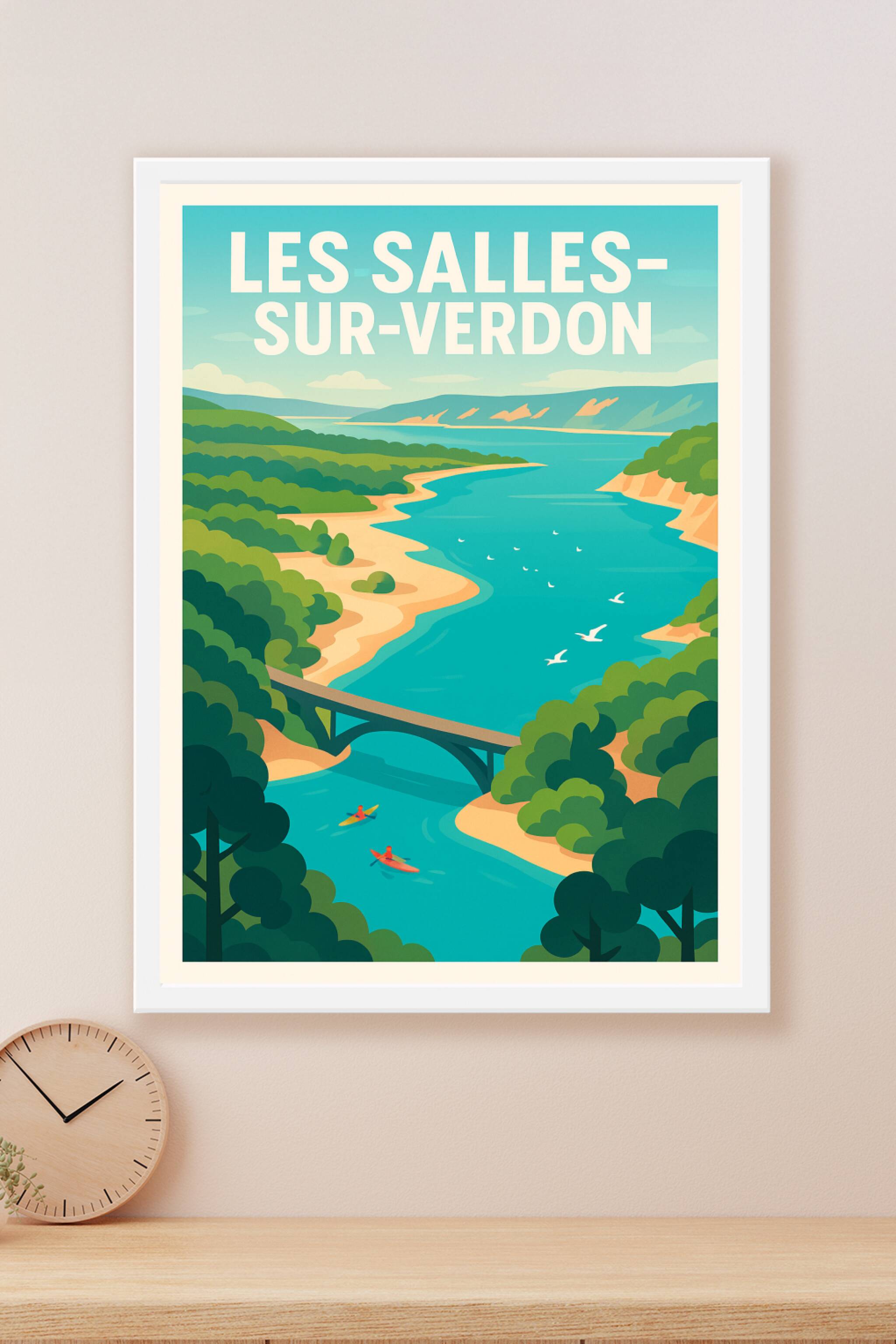 Affiche Les Salles-sur-Verdon — Évasion Nature et Aventure · poster d'art de Les Salles-sur-Verdon