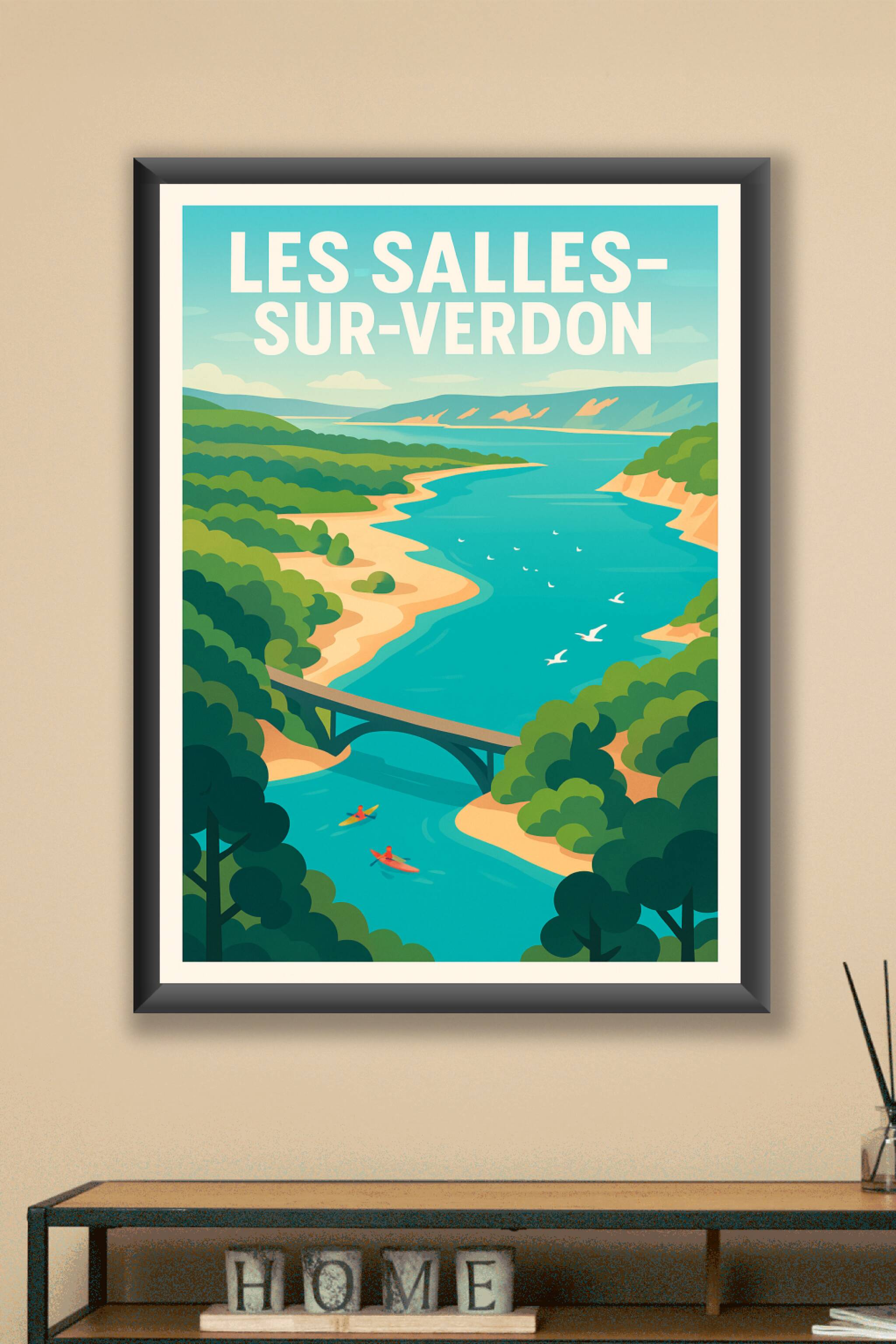 Affiche Les Salles-sur-Verdon — Évasion Nature et Aventure · poster d'art de Les Salles-sur-Verdon