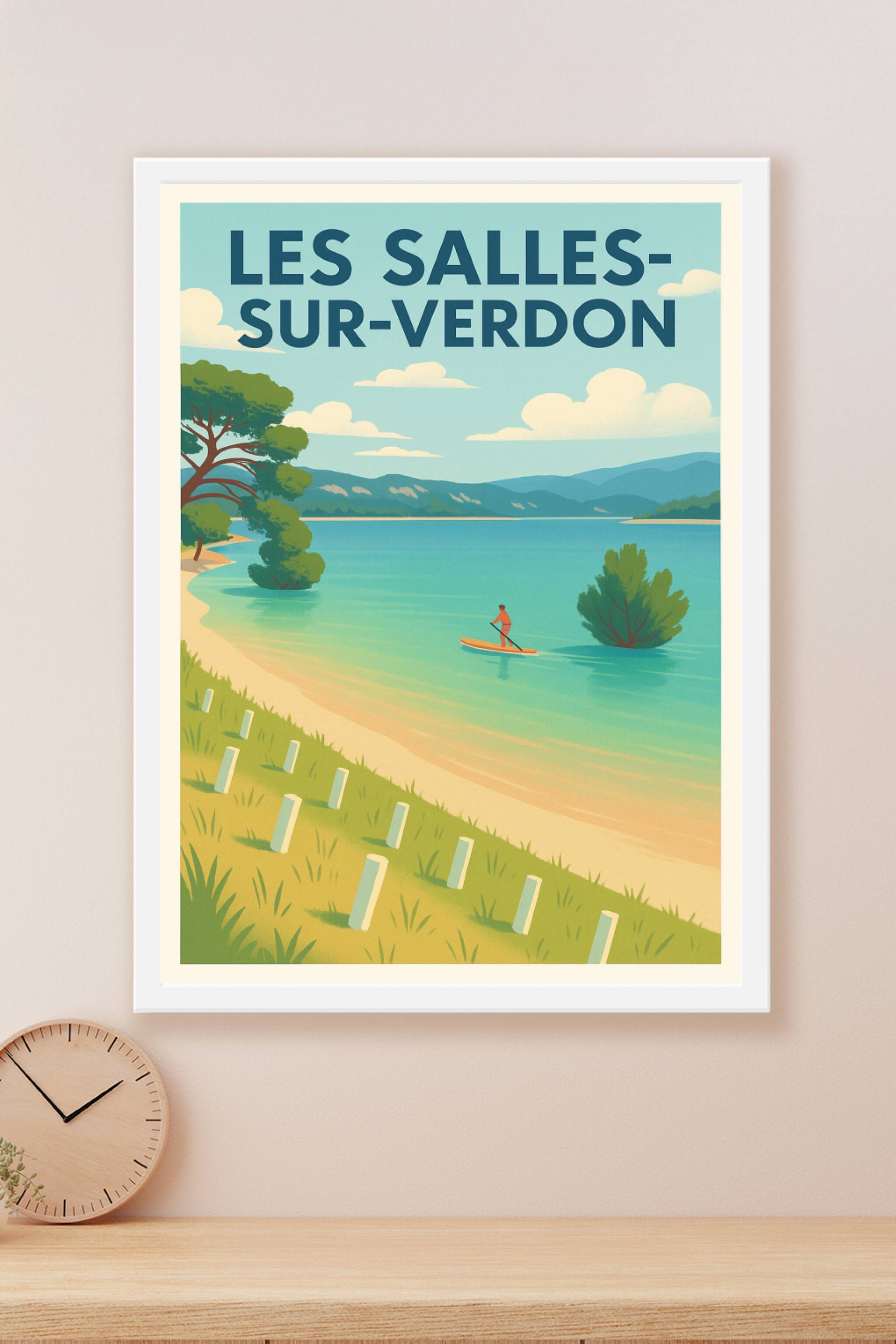Affiche Les Salles-sur-Verdon — Évasion au cœur du Verdon · poster d'art de Les Salles-sur-Verdon