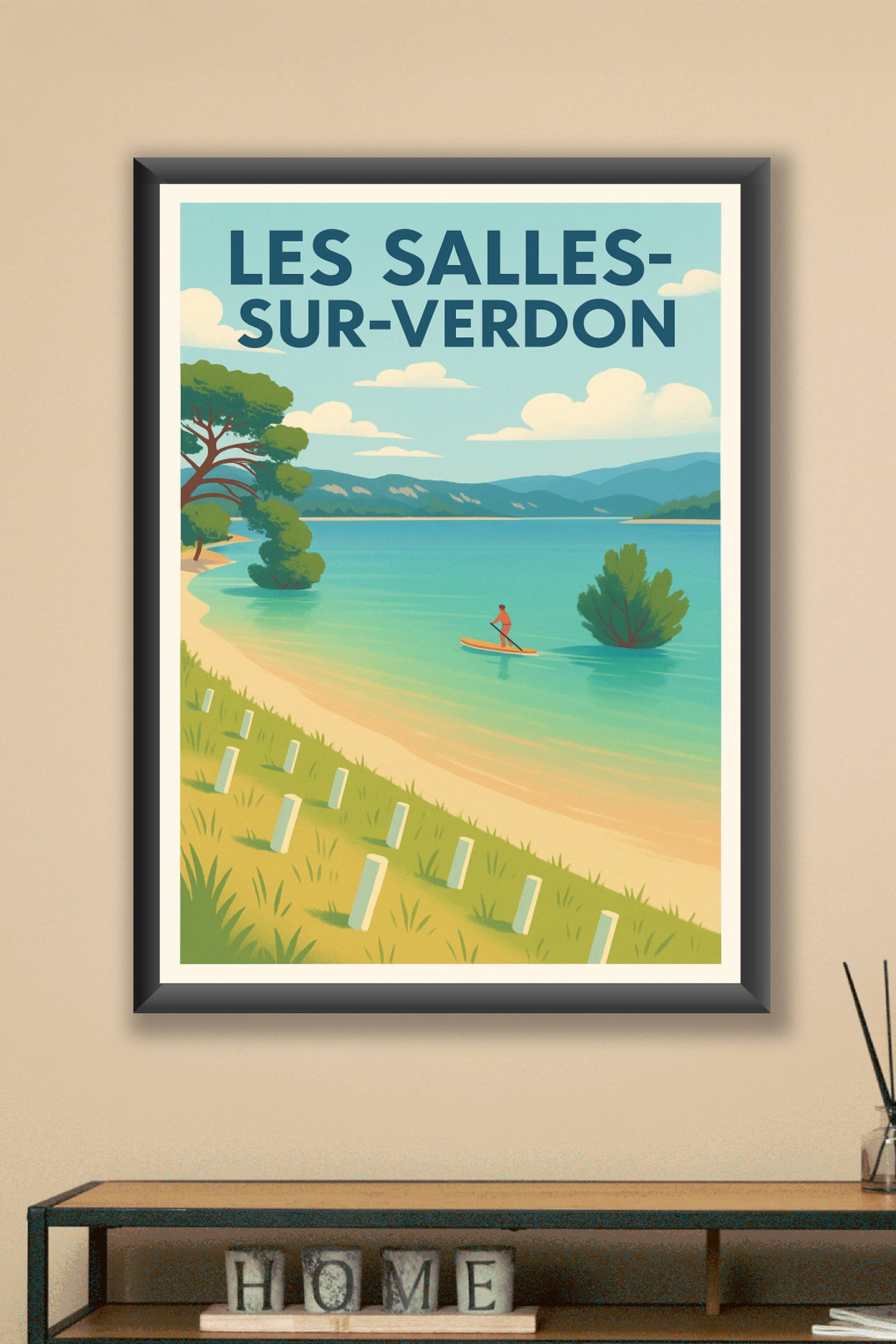 Affiche Les Salles-sur-Verdon — Évasion au cœur du Verdon · poster d'art de Les Salles-sur-Verdon