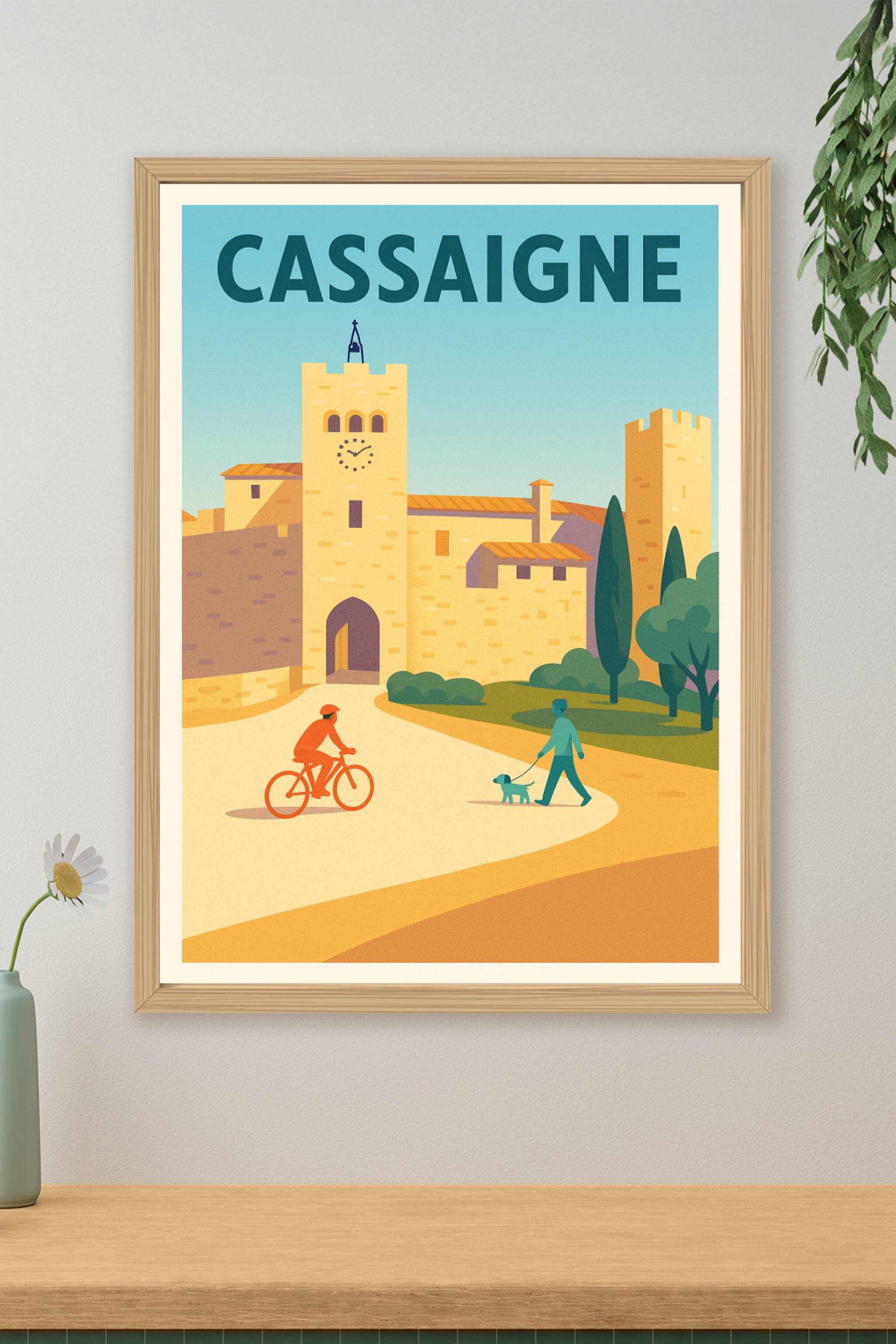 Affiche de Cassaigne - Charme Médiéval et Promenade Champêtre