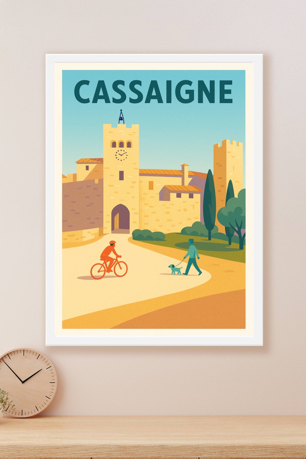 Affiche Cassaigne — Charme Médiéval et Promenade Champêtre · poster d'art de Cassaigne