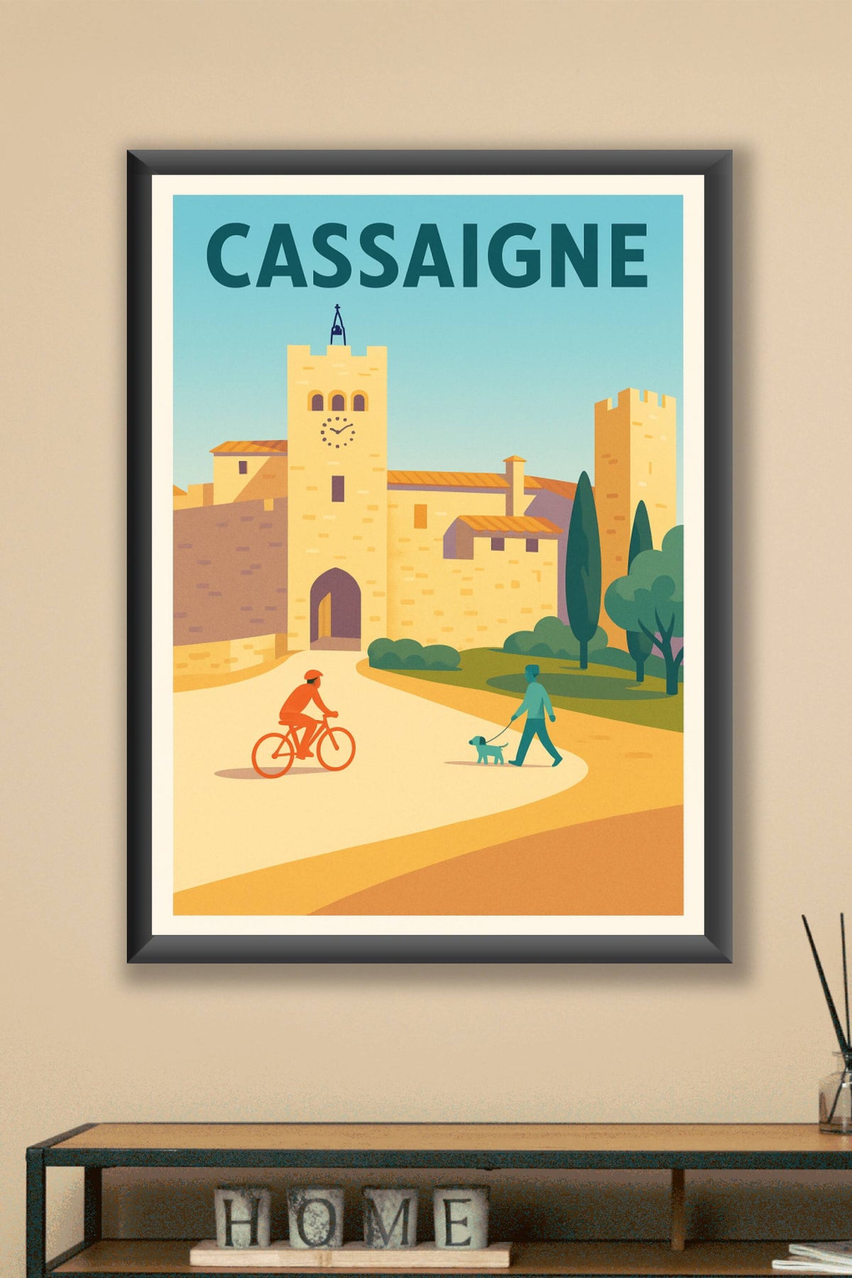 Affiche Cassaigne — Charme Médiéval et Promenade Champêtre · poster d'art de Cassaigne