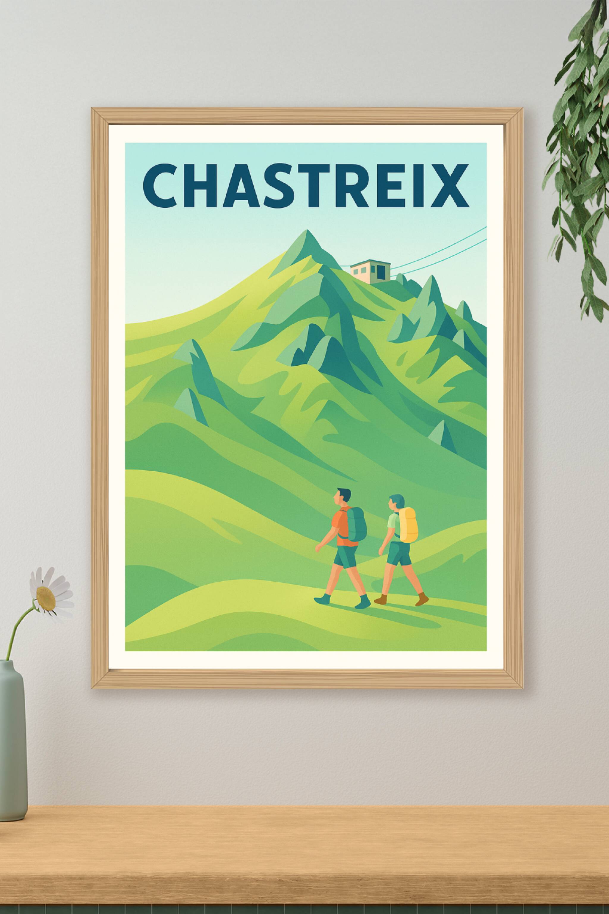 Affiche de Chastreix - Explorez les Montagnes Verdoyantes
