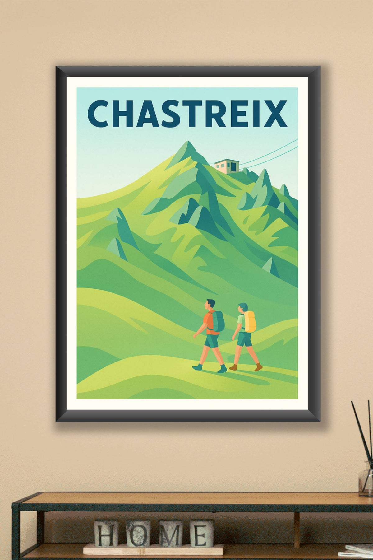 Affiche Chastreix — Explorez les Montagnes Verdoyantes · poster d'art de Chastreix