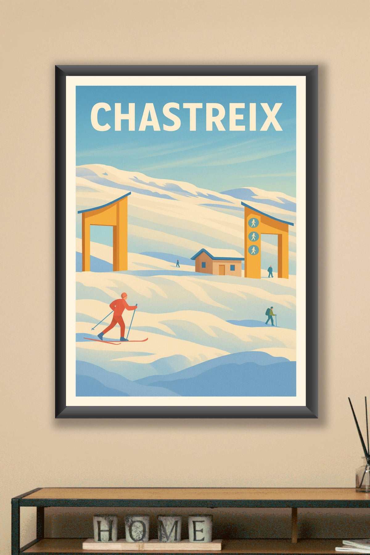 Affiche Chastreix — L'appel des montagnes enneigées · poster d'art de Chastreix
