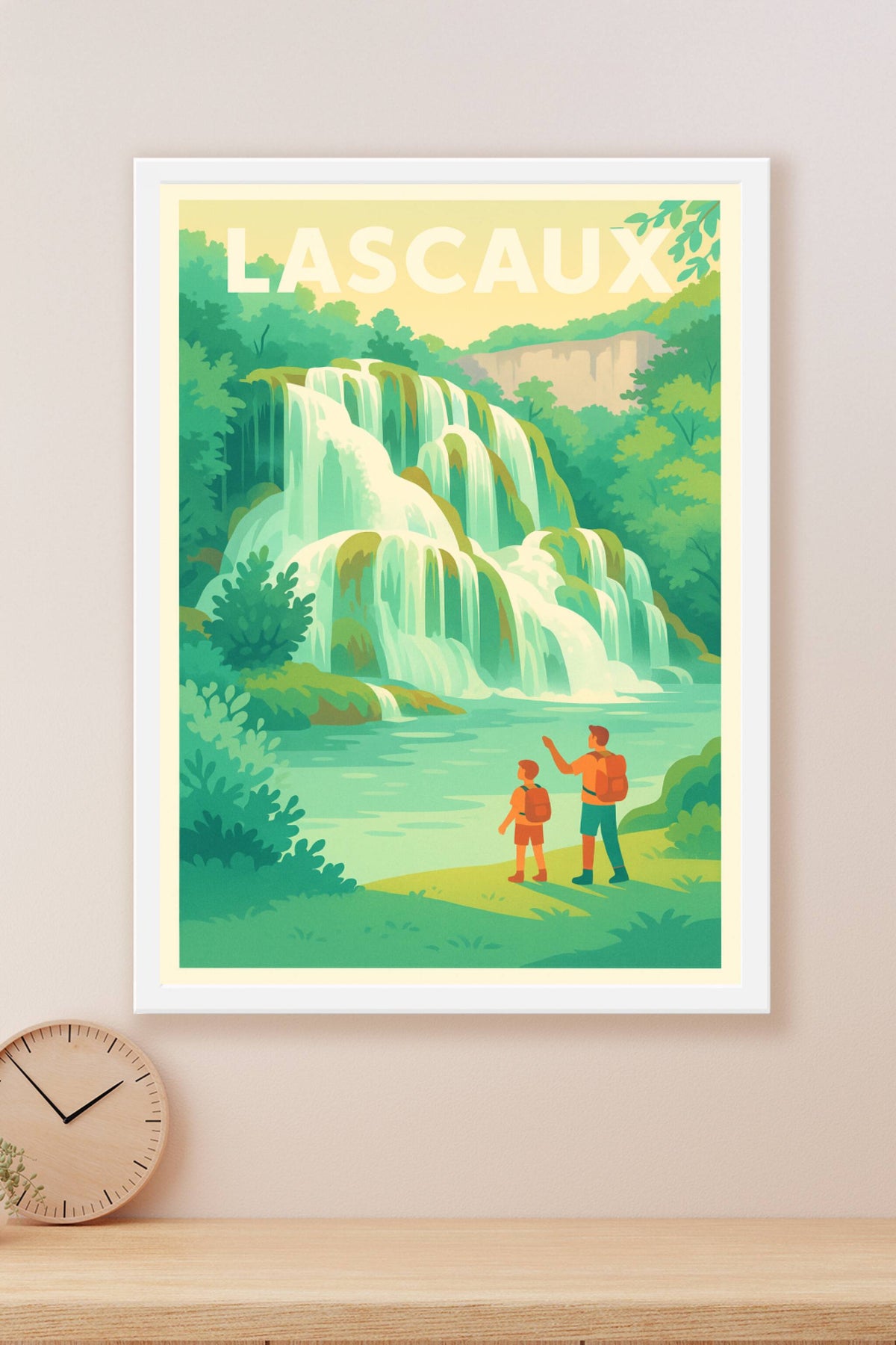 Affiche Lascaux — Évasion nature au cœur des cascades · poster d'art de Lascaux