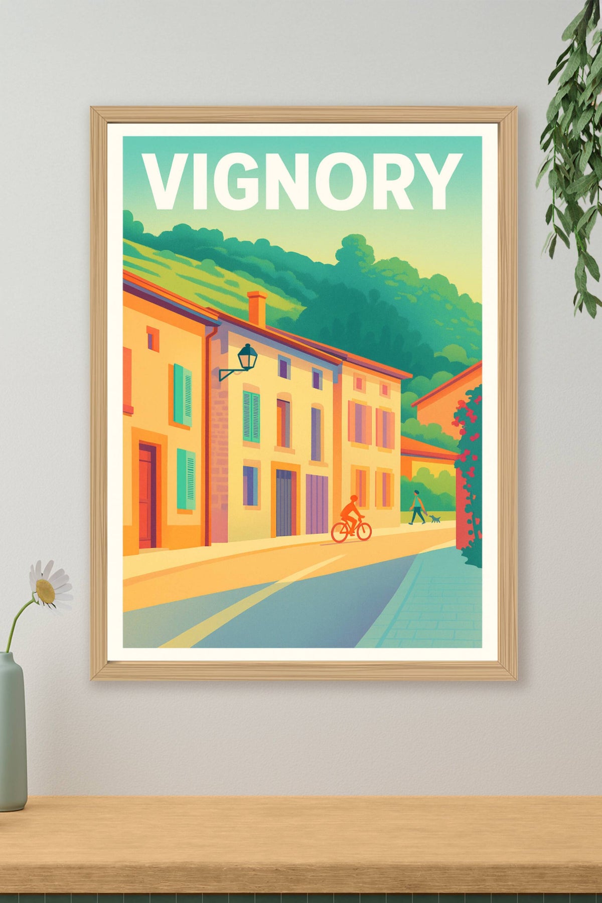 Affiche Vignory — Douceur et sérénité d'un village champenois · poster d'art de Vignory