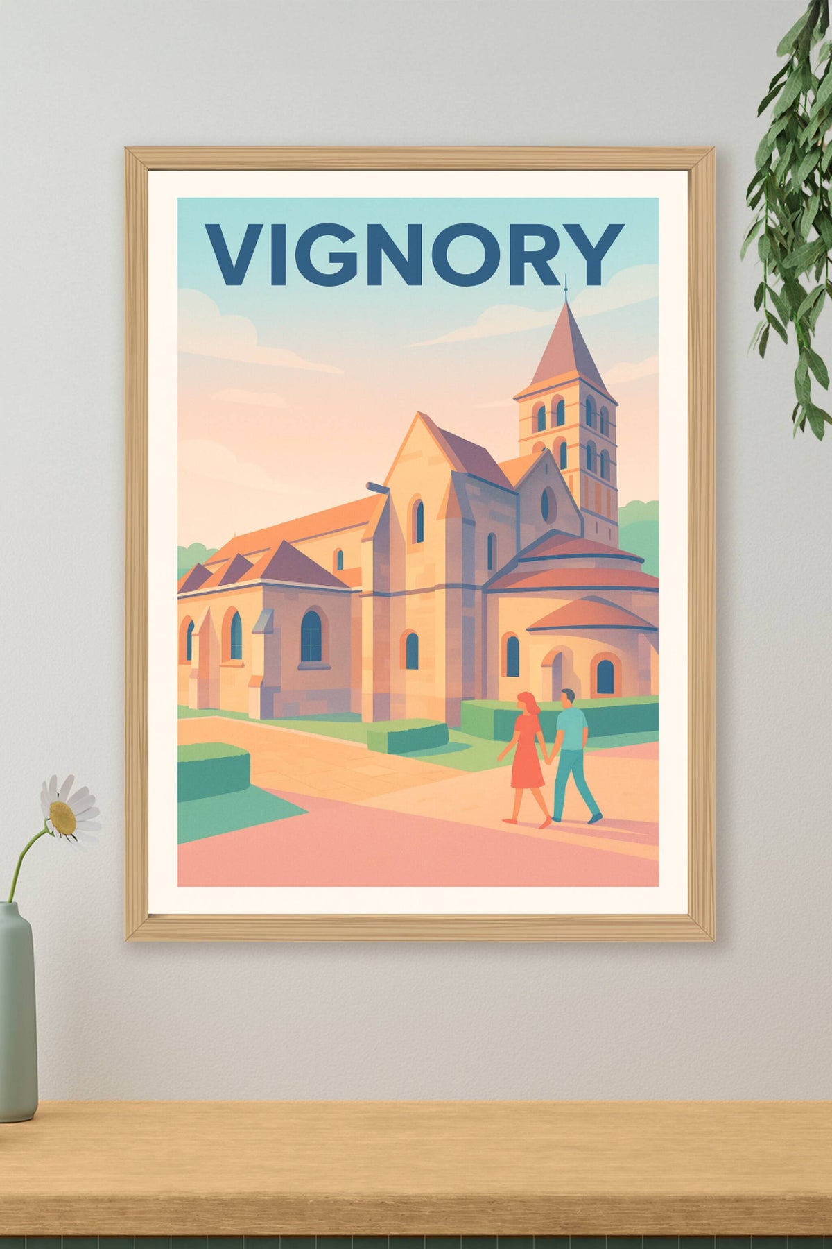 Affiche Vignory — Charme et douceur d'un village historique · poster d'art de Vignory
