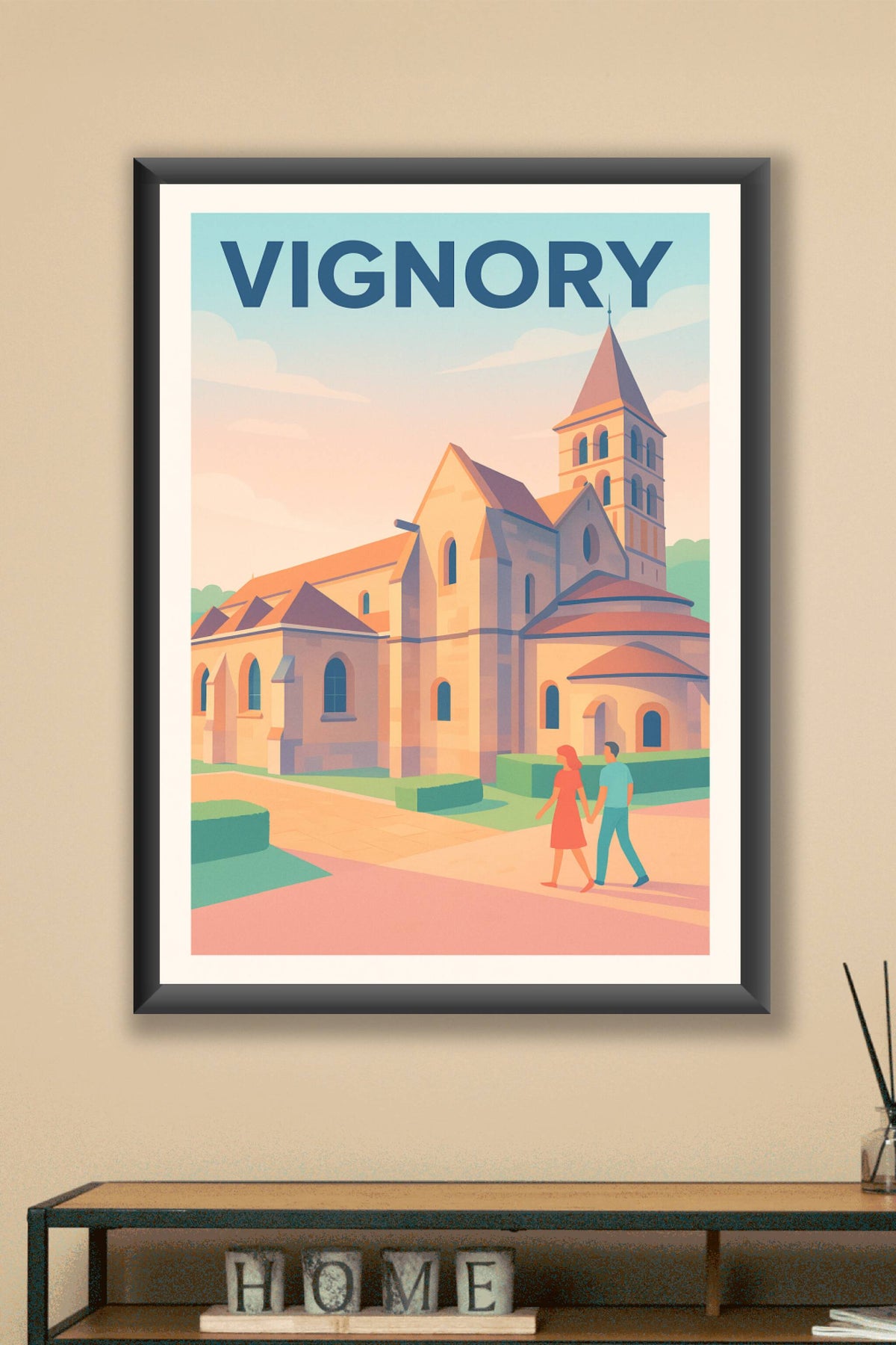 Affiche Vignory — Charme et douceur d'un village historique · poster d'art de Vignory