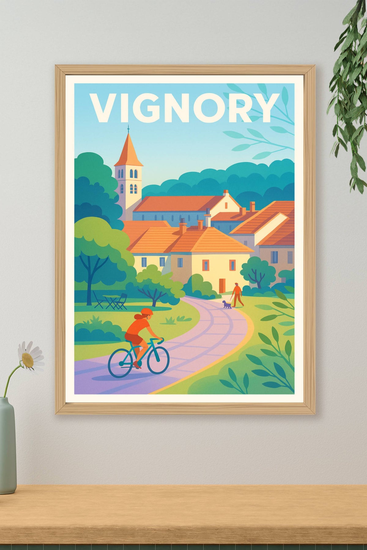Affiche Vignory — Charme paisible d'un village champenois · poster d'art de Vignory