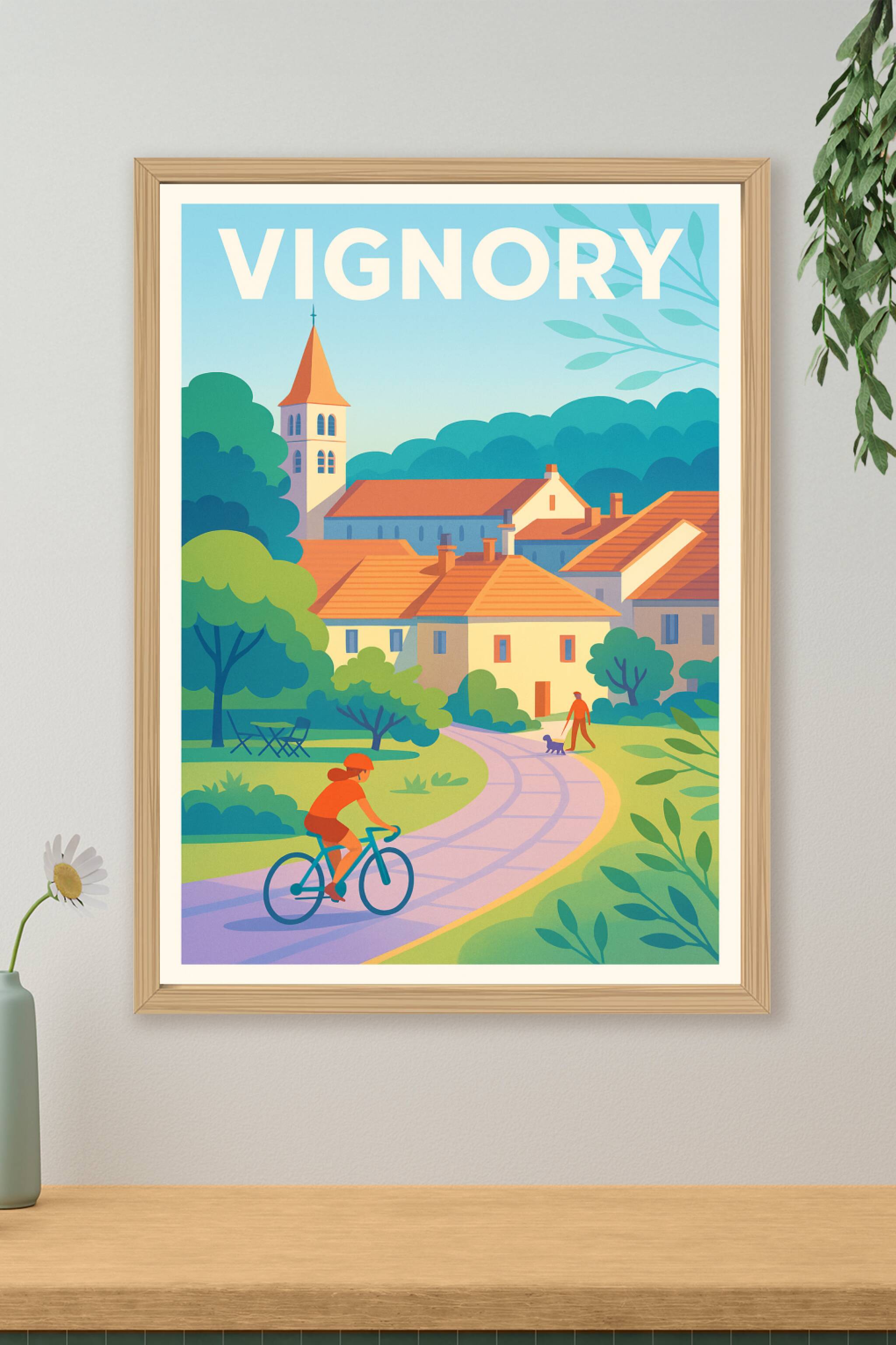 Affiche de Vignory - Charme paisible d'un village champenois