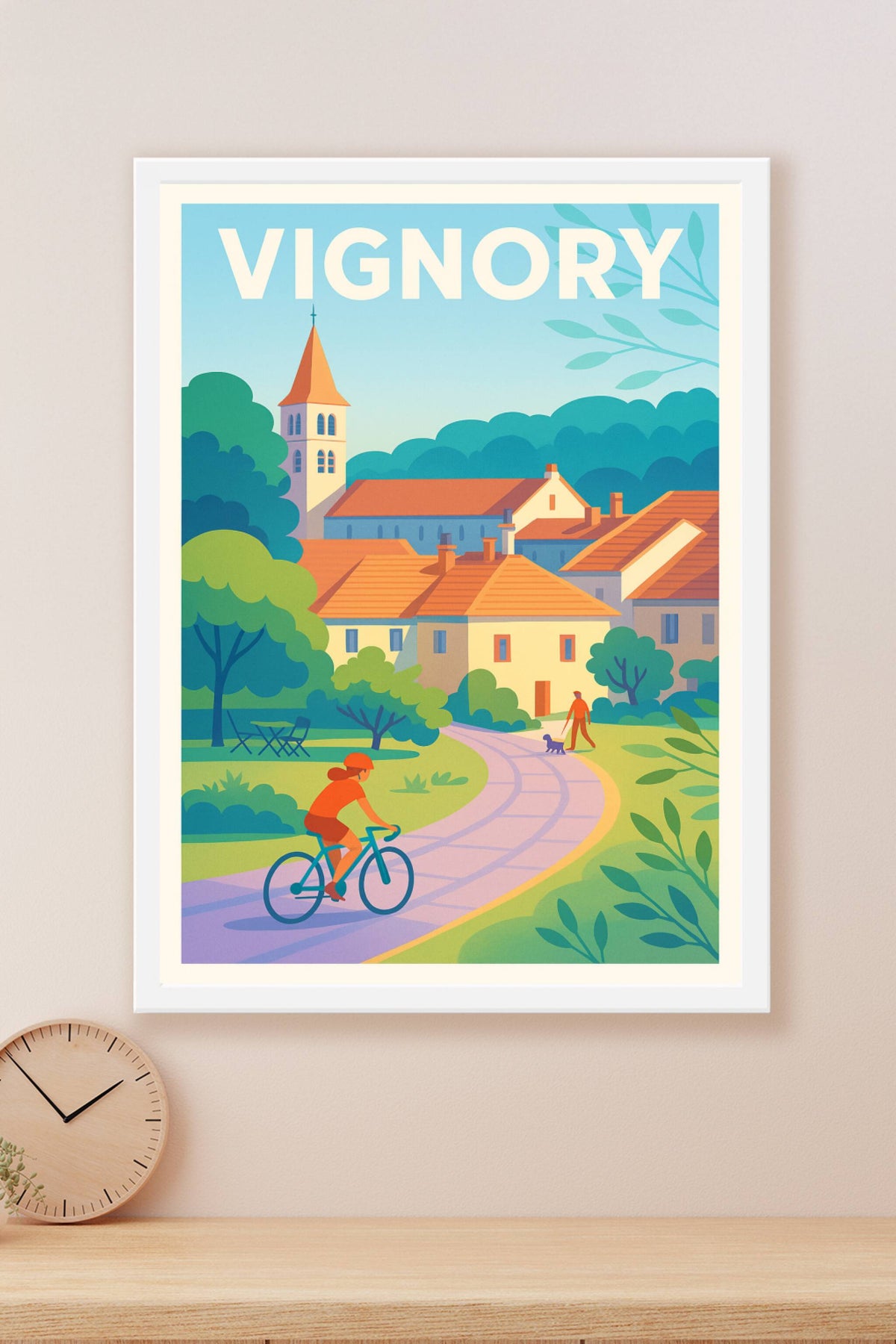 Affiche Vignory — Charme paisible d'un village champenois · poster d'art de Vignory
