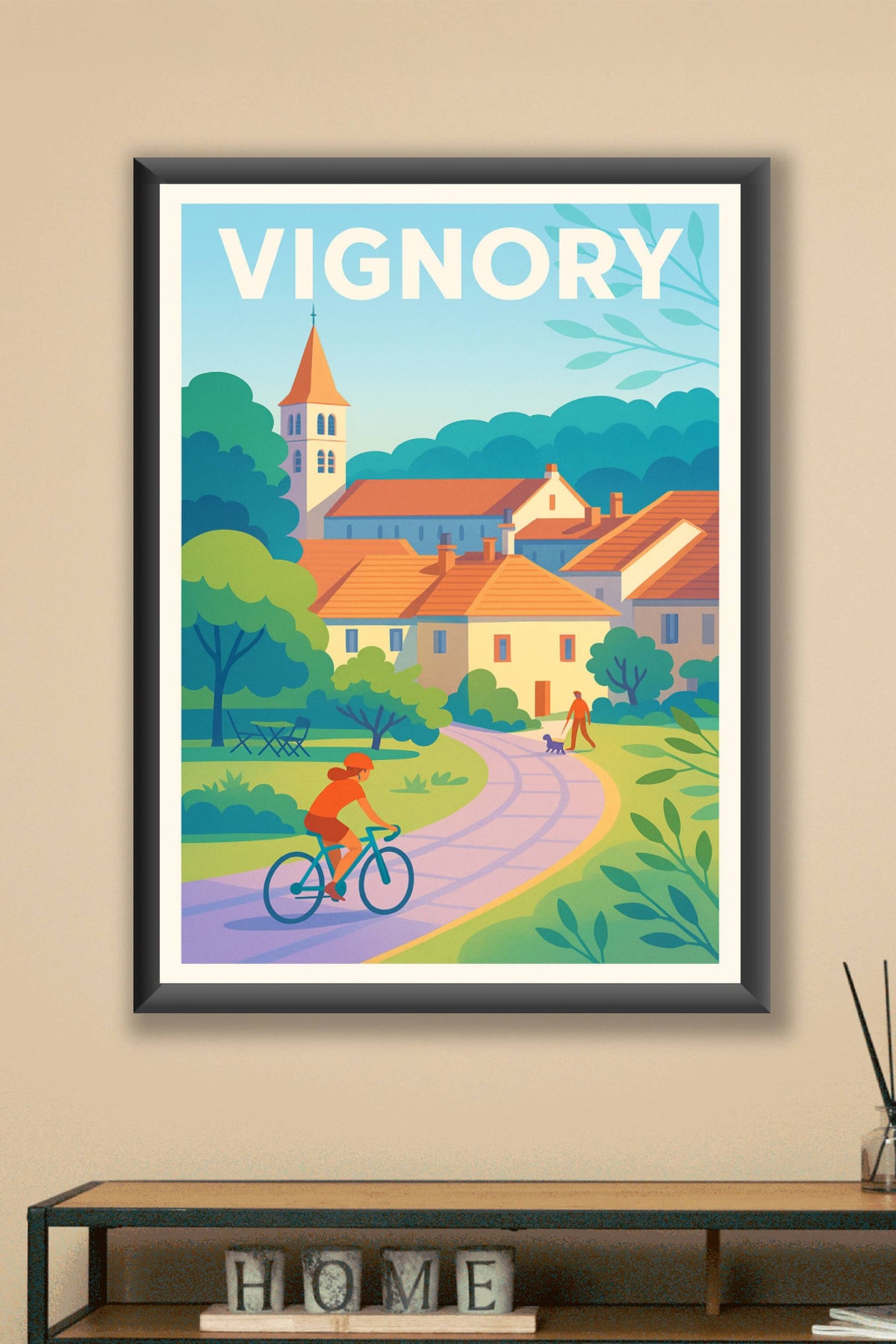 Affiche Vignory — Charme paisible d'un village champenois · poster d'art de Vignory