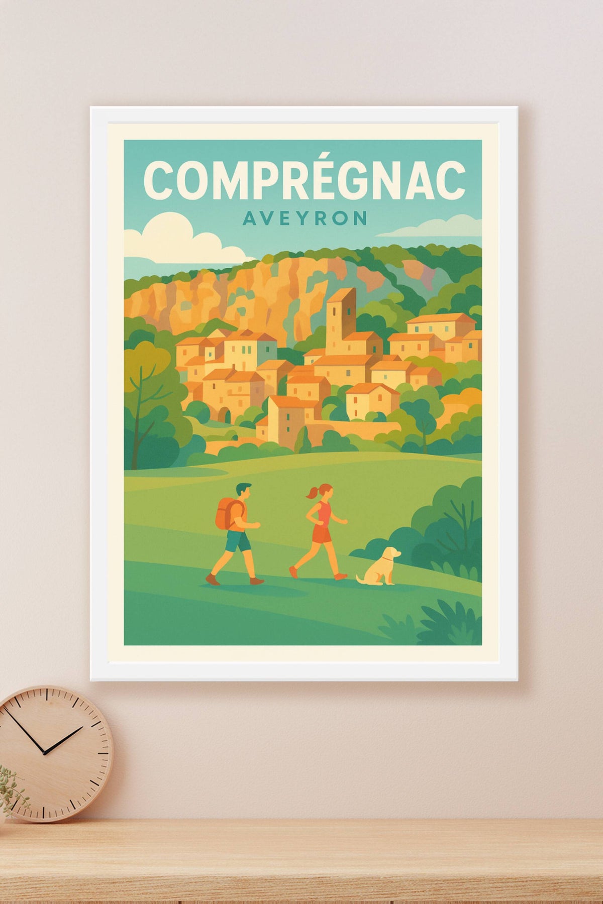 Affiche Comprégnac — Évasion et nature en Aveyron · poster d'art de Comprégnac